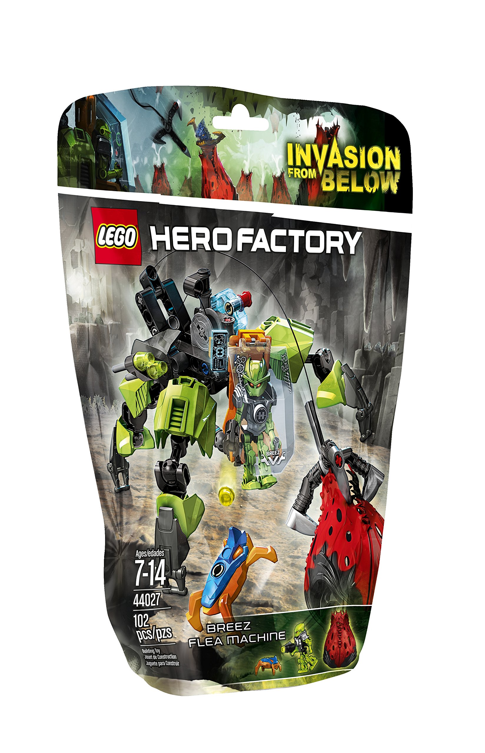 LEGO Hero Factory Breez Flea Machine 44027 Building Kit - 228 Pieces, Action Figure Toy for Kids Ages 8-12 | Creative Construction Play for Superhero Adventures & Collectors