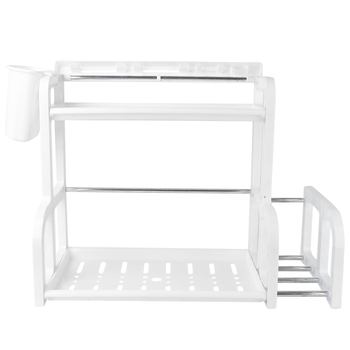 DOITOOL 2-Tier Spice Rack Organizer - Space Saving Kitchen Storage Shelf for Spices, Seasonings & Cooking Utensils - Perfect for Pantry, Countertop or Cabinet Organization
