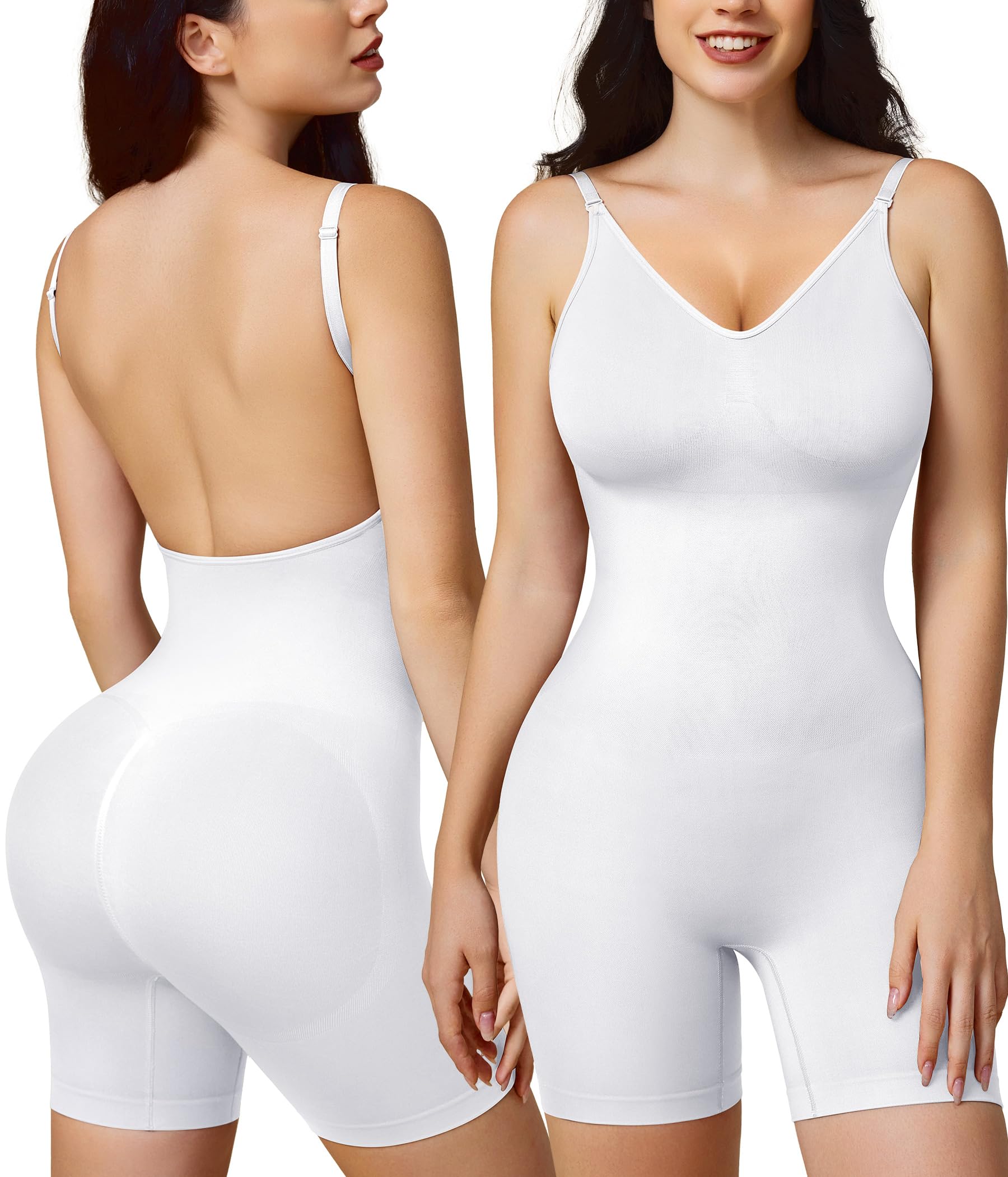 BRABIC Women's Backless Shapewear Bodysuit - Seamless Tummy Control Full Body Shaper, Sleeveless Jumpsuit Tank Top for Slimming & Smoothing | Perfect for Dresses, Parties & Special Occasions