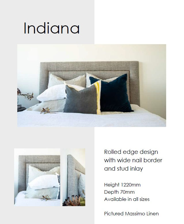 Queen Size Indiana Farmhouse Wooden Headboard - Rustic Bedroom Decor for Master & Guest Rooms - Perfect for Farmhouse, Cottage & Vintage Style Bedrooms