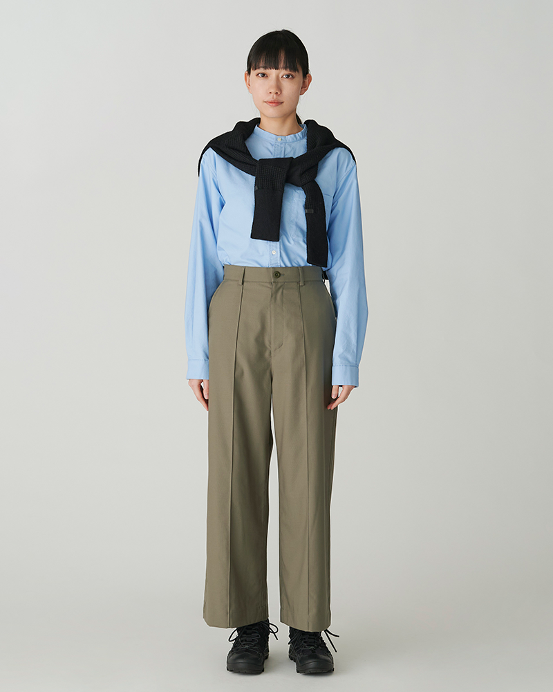 Hybrid Wool Wide Pants for Women - Comfortable High Waisted Trousers with Pockets - Perfect for Office, Travel & Casual Wear
