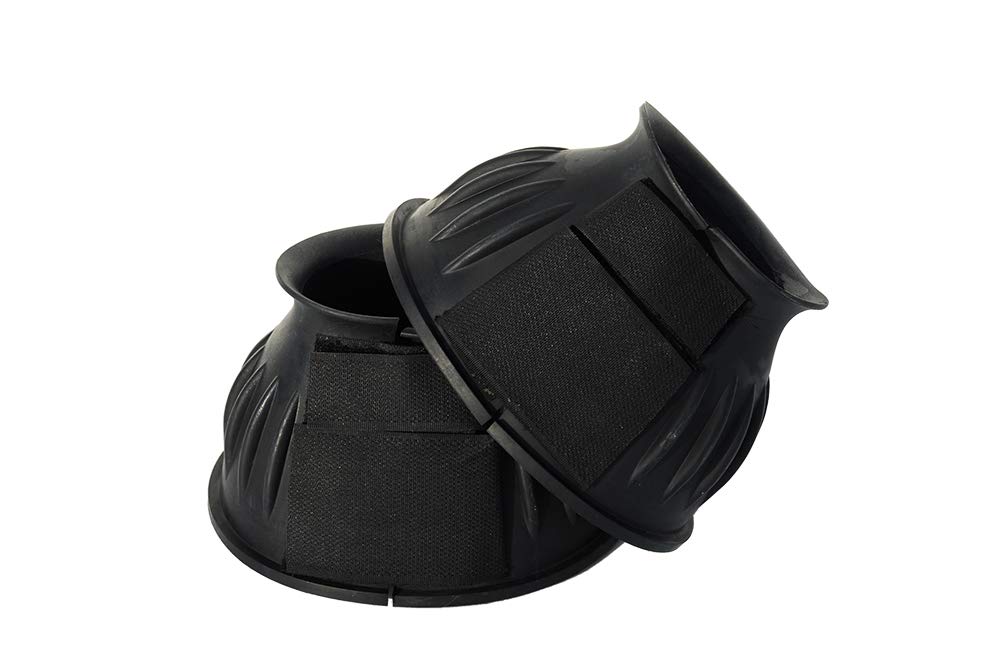 Rhinegold Velcro Fastening Over-Reach Horse Boots for Riding & Training - Durable Equestrian Protection Gear for Jumping & Dressage