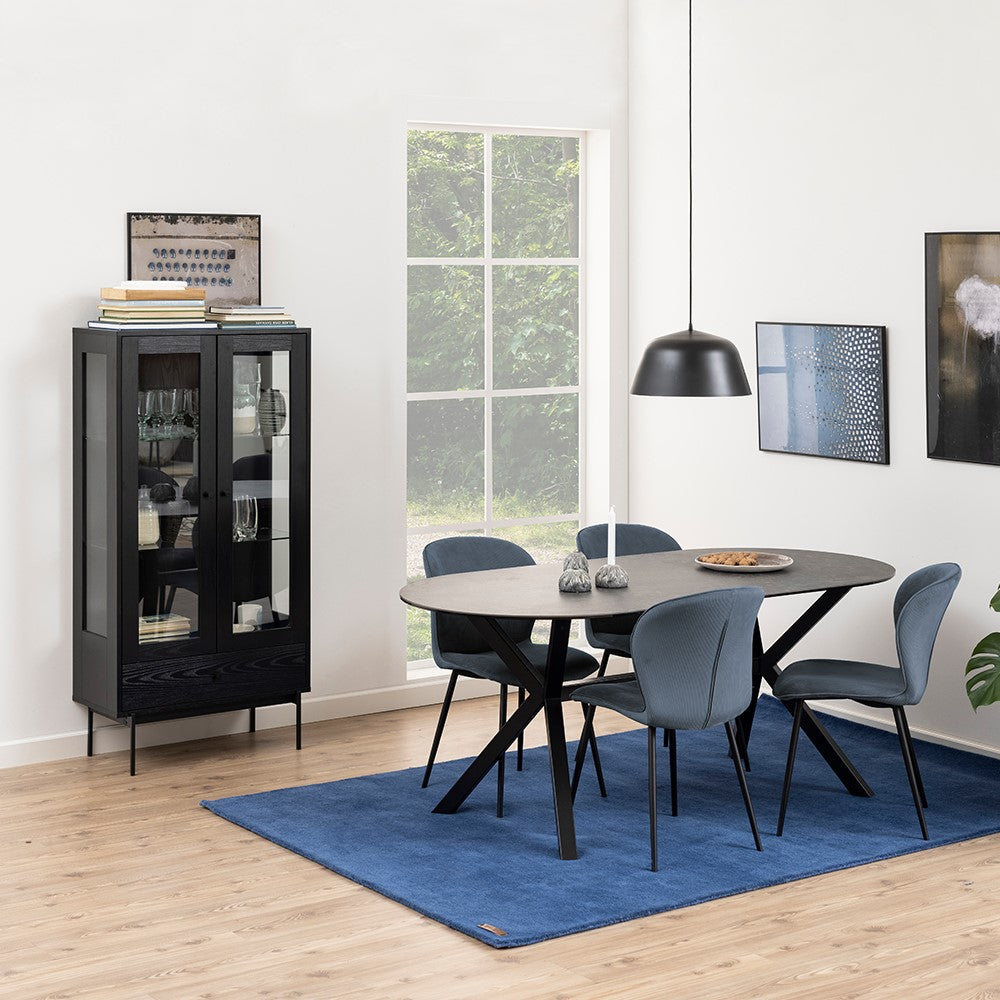KREMAN 75cm Black Display Unit - Perfect for Retail Stores, Boutiques & Home Decor Showcases