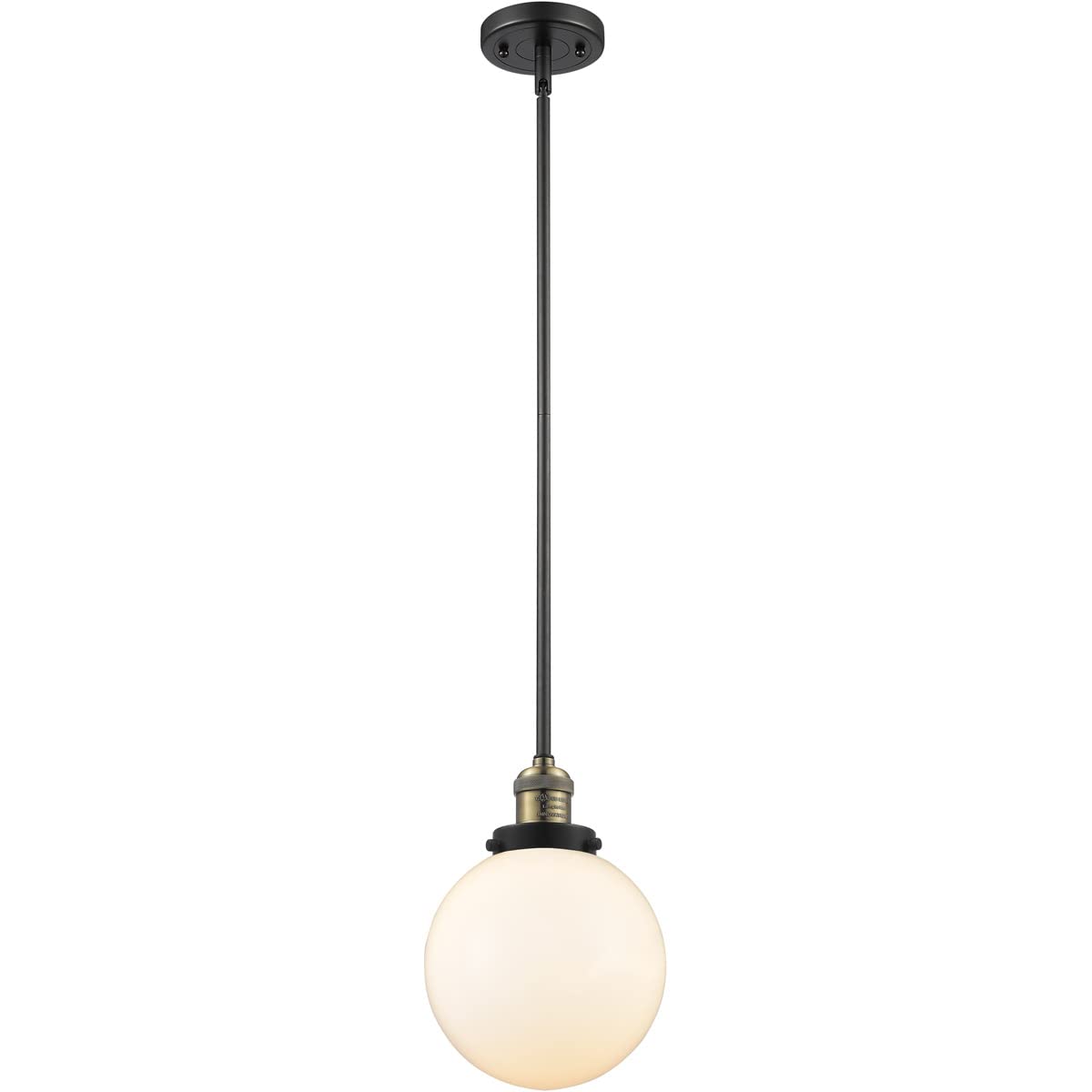 Innovations 201S-BAB-G201-8-LED Black Antique Brass Mini LED Pendant Light - Perfect for Kitchen Island, Dining Room, and Bedroom Lighting