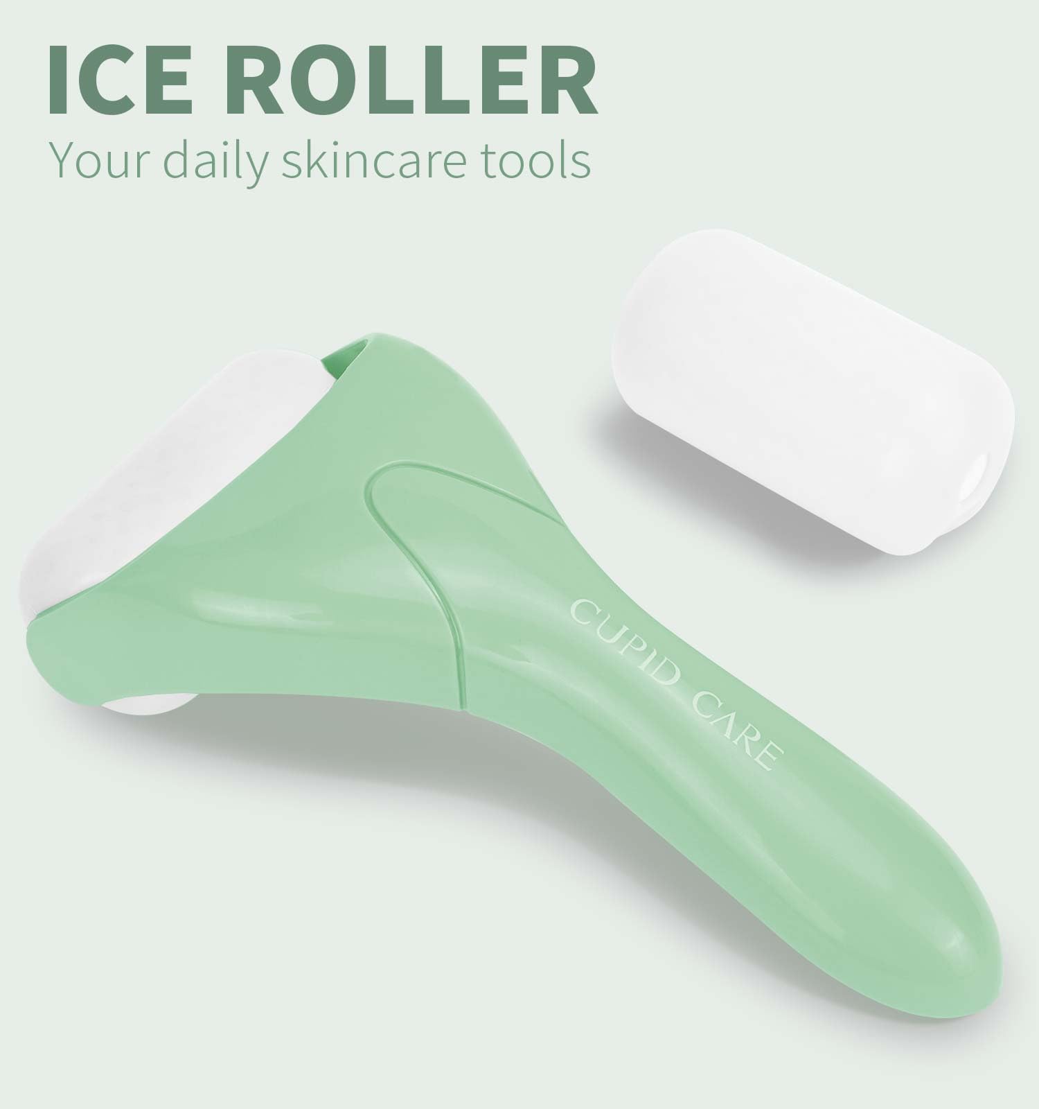 **Ice Roller for Face & Eye – 2-Pack Cooling Face Massager for Puffiness & Wrinkles Relief, Self-Care Skin Therapy, Perfect Gift for Women & Men (Green) – Use for Morning Routine, Post-Workout Recovery & Spa Relaxation**