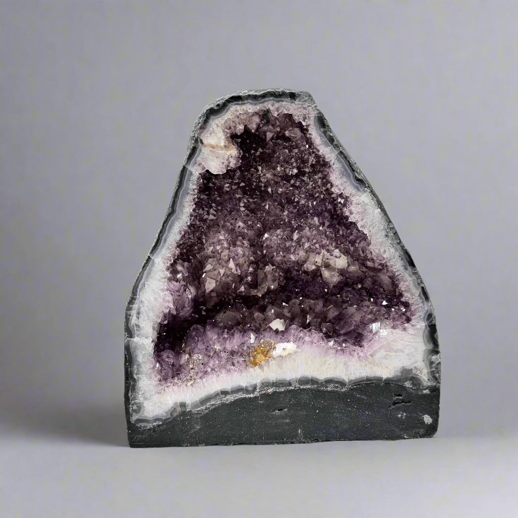 Natural Amethyst Geode Cathedral from Brazil - 12 to 32 lbs - Large Healing Crystal Cluster for Home Decor, Meditation & Spiritual Gifts