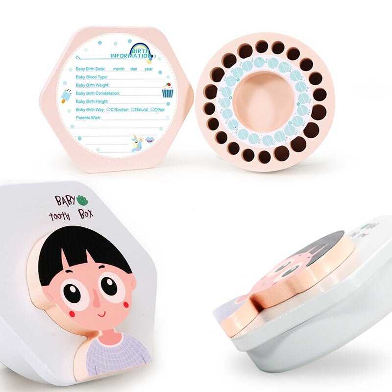 Wooden Baby Tooth Box - Keepsake Holder for First Teeth | Baby Boy & Girl Tooth Keepsake Box | Perfect for Baby Showers, Christenings & Milestone Gifts