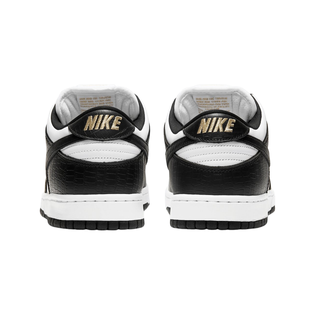 Nike SB Dunk Low Supreme Stars White Black Metallic Gold Sneakers (2021) - Men's Skateboarding Shoes for Streetwear & Casual Fashion