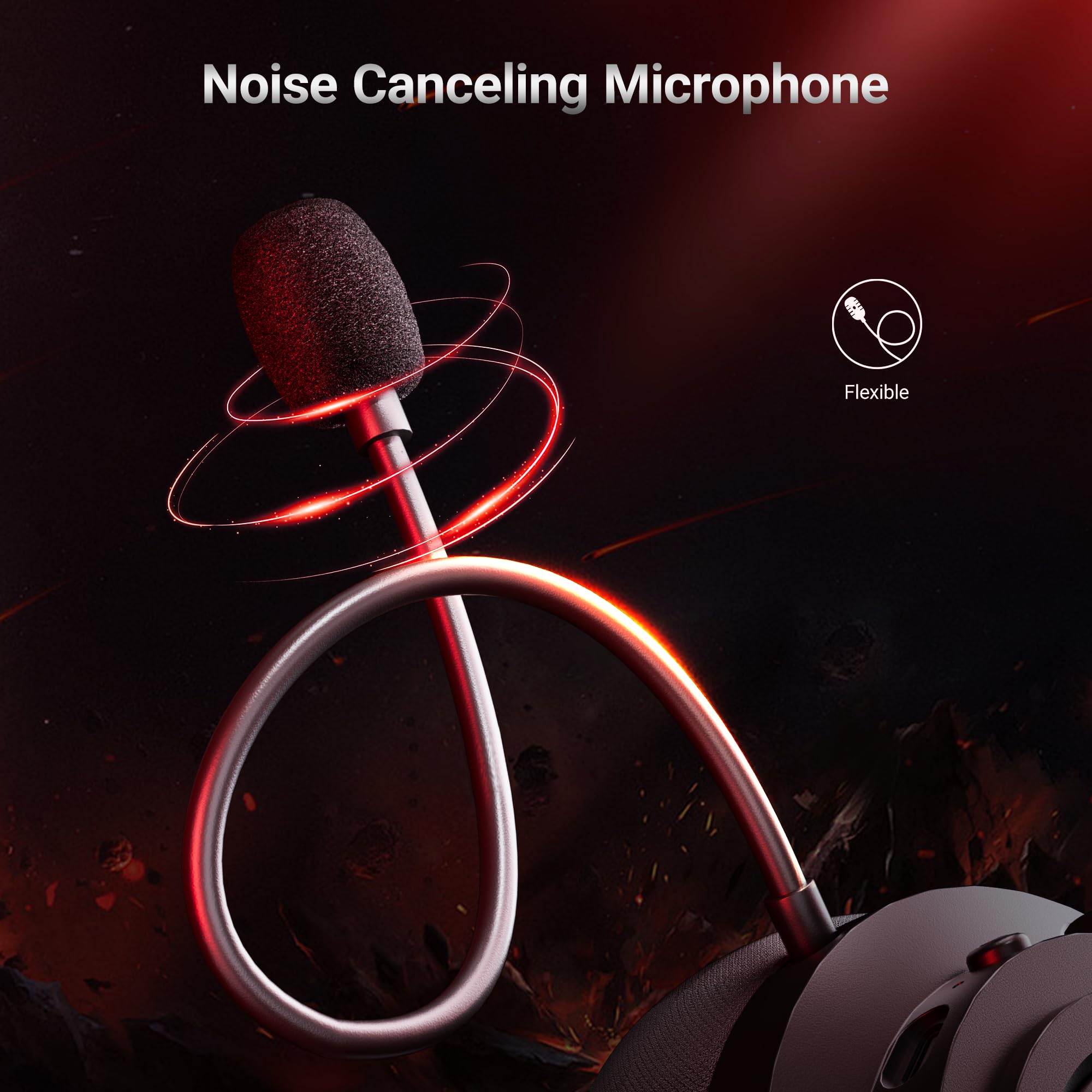 NUBWO Wireless Gaming Headset for PS5, PS4, PC - USB 2.4G Over-Ear Headphones with Noise Cancelling Mic, 50mm Drivers & 100H Battery Life | Perfect for Competitive Gaming & Long Sessions