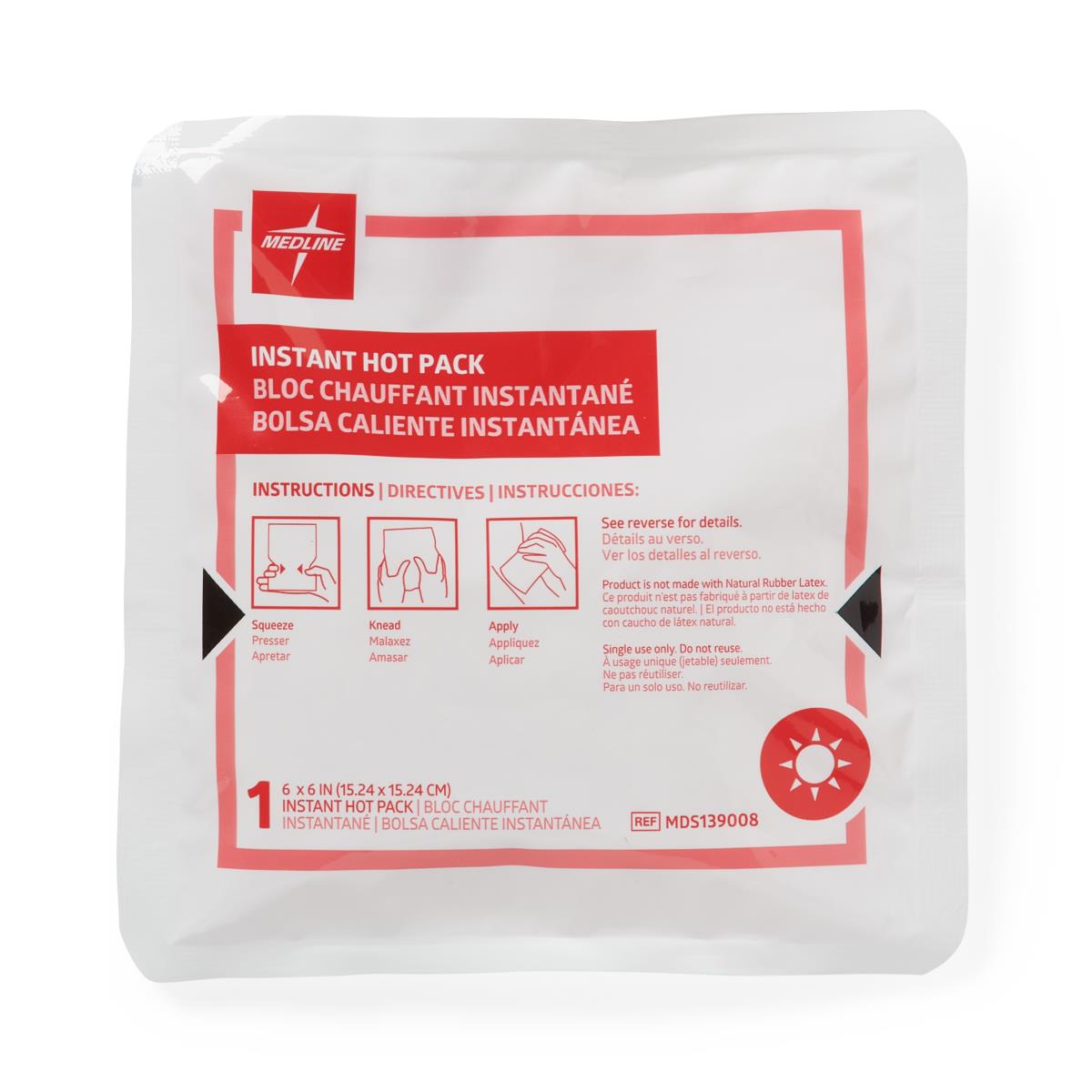 Medline Instant Hot Packs - Reusable Heating Pads for Pain Relief, Muscle Soreness & Cramps - Perfect for Back Pain, Arthritis & Menstrual Discomfort - Home, Office & Travel Use