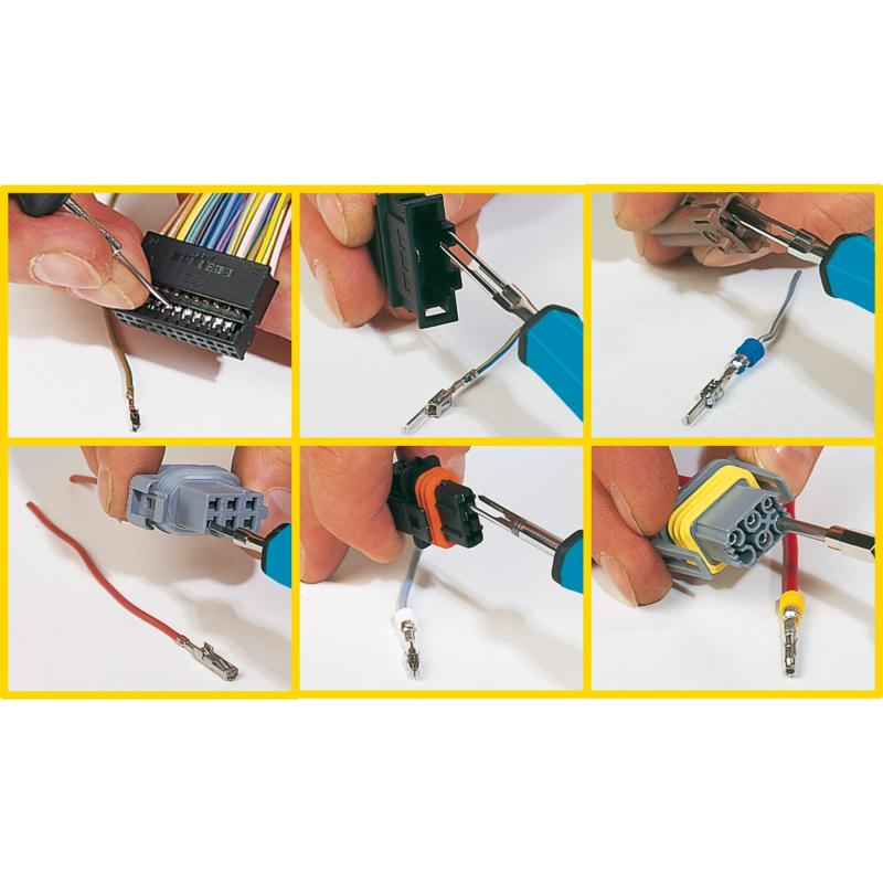 Hazet 4670 6/9 Cable Release Tool Set - 9 Piece Professional Automotive Repair Kit for Brake & Clutch Cables - Perfect for Mechanics & DIY Car Maintenance