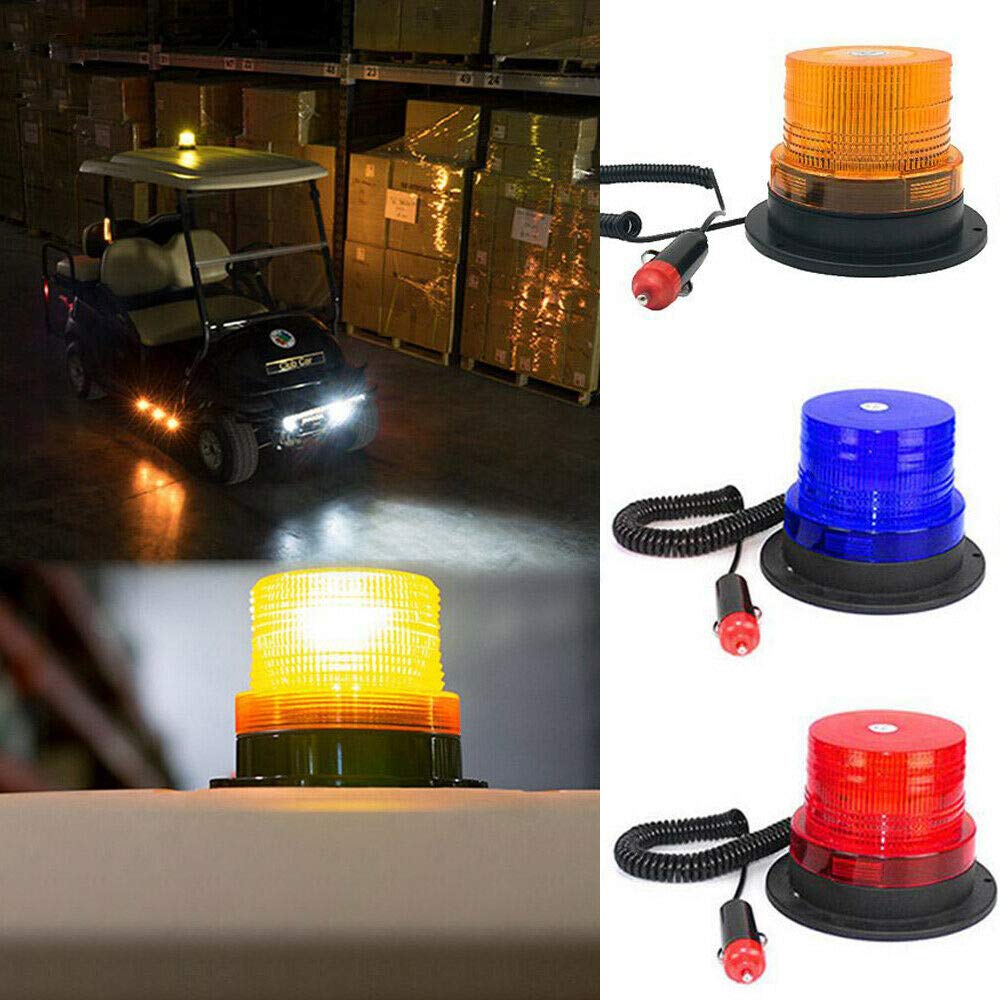 12V-80V Magnetic Strobe LED Warning Lights for Trucks & Cargo Vehicles - Emergency Flashing Beacon, Hazard Safety Signal for Roadside, Construction & Towing Scenes
