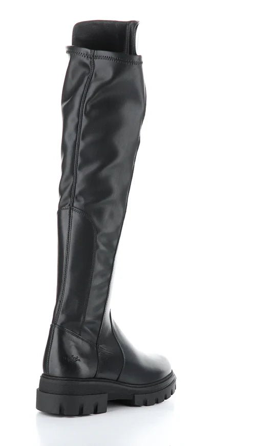 Waterproof Black Over The Knee Boots for Women - Fashionable Winter & Rain Boots for Outdoor Activities, Parties and Cosplay