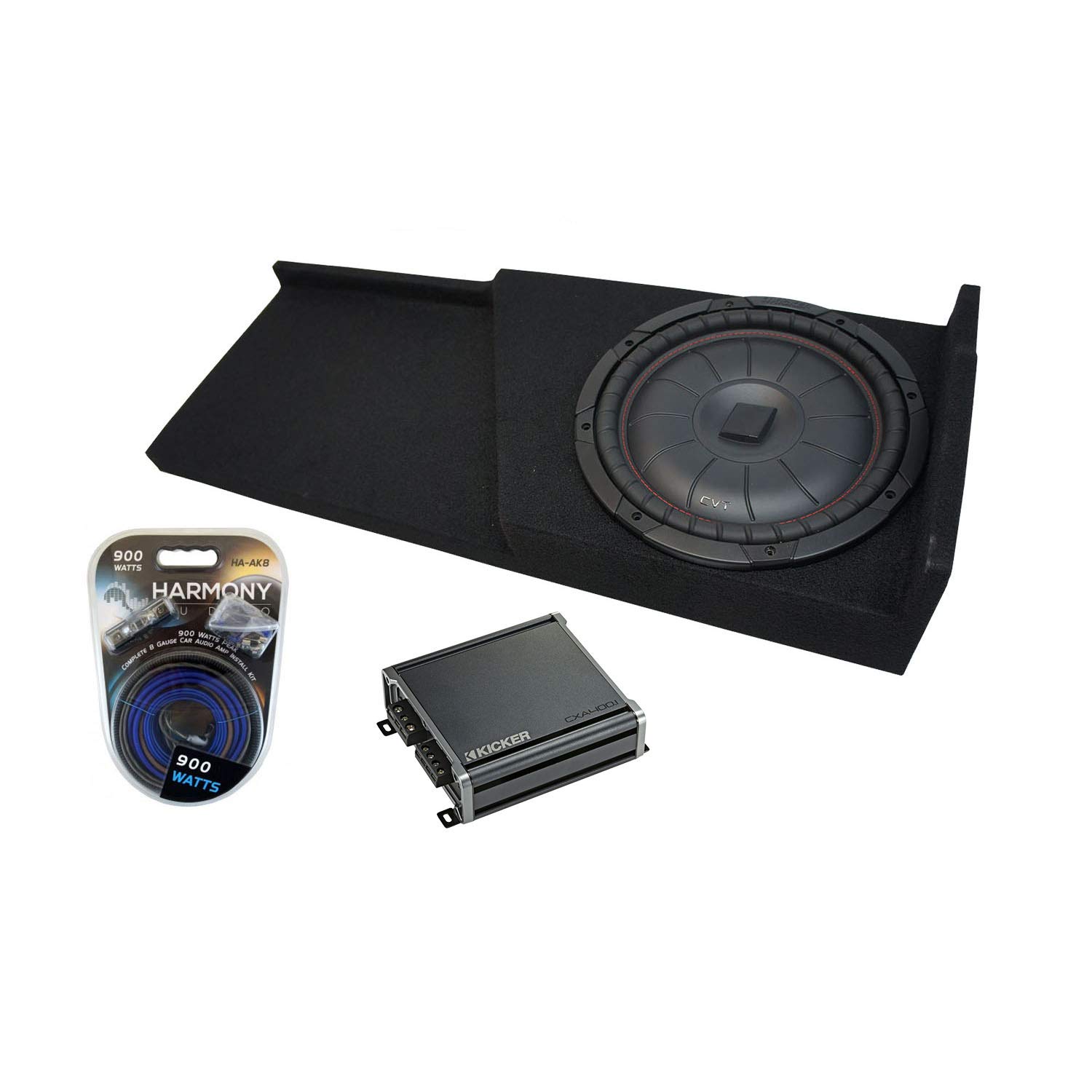 2007-2013 GMC Sierra Extended Cab Truck Kicker Bundle - CompVT CVT12 Single 12
