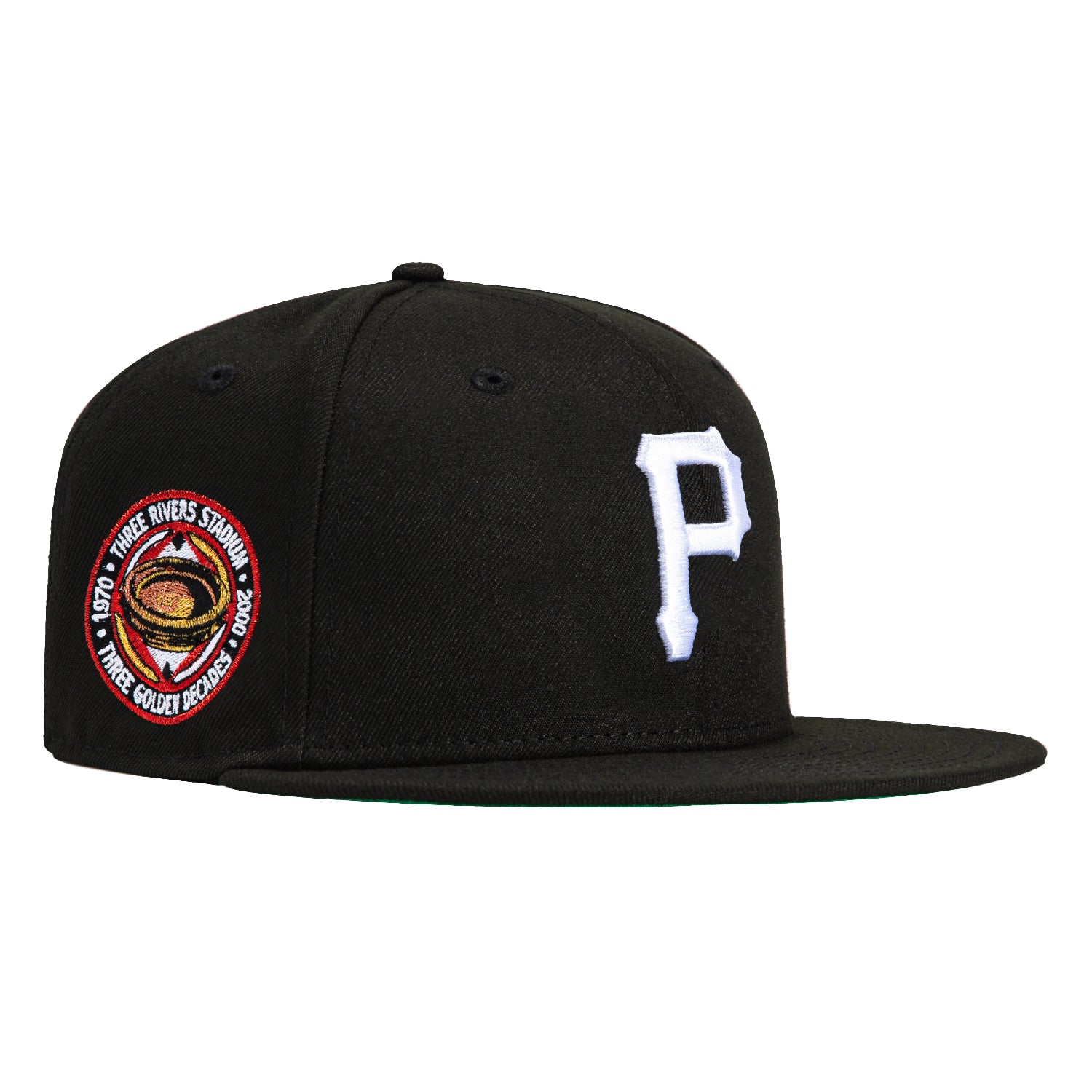 New Era 59Fifty Pittsburgh Pirates Three Rivers Stadium Patch Snapback Hat - Black | Official MLB Baseball Cap for Men & Women | Perfect for Games, Collecting & Streetwear Fashion