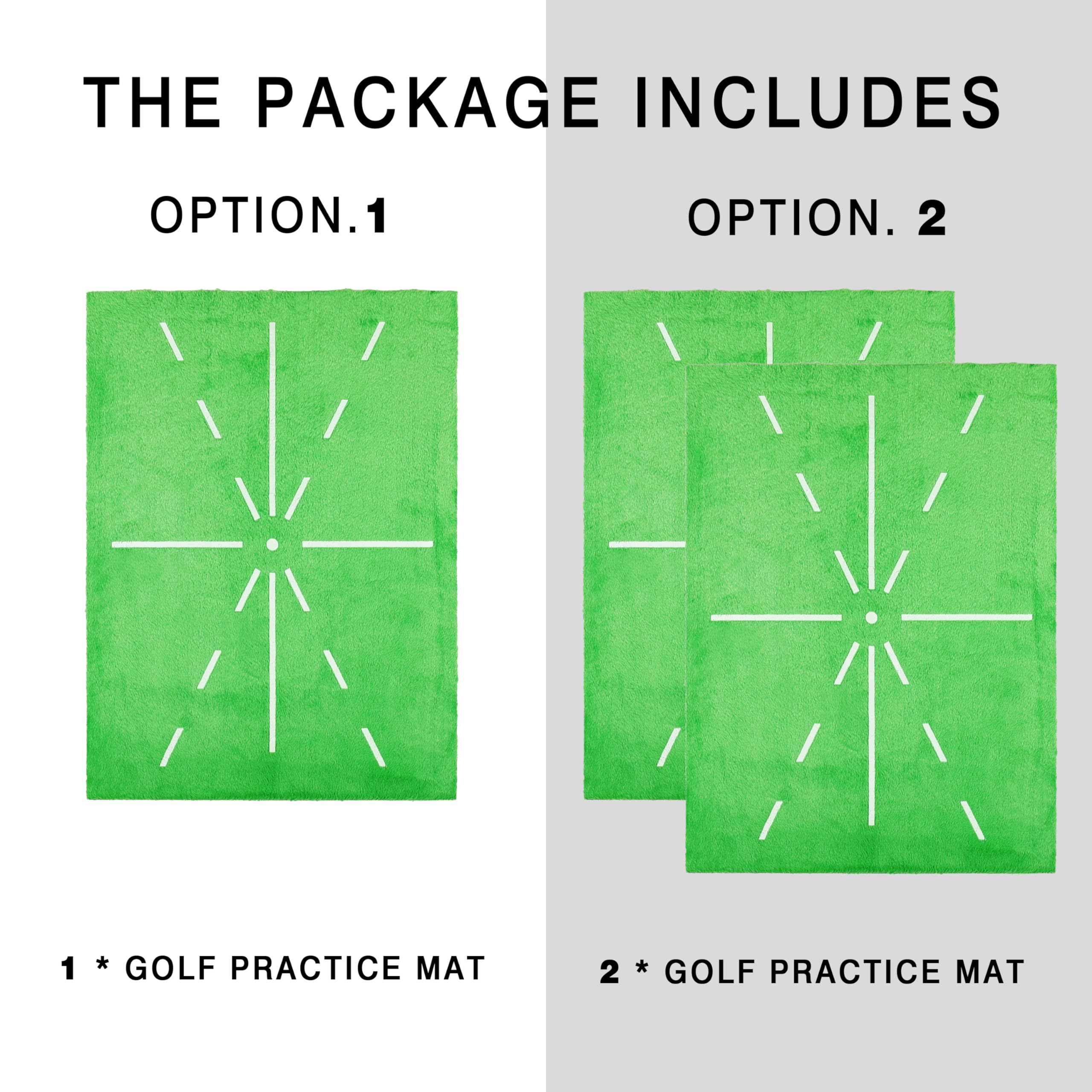 Premium Golf Hitting Mat - 10mm Thick Foam Padding with Non-Slip Rubber Backing - Durable Indoor/Outdoor Golf Practice Mat for Driving Range, Backyard & Home Training - Perfect for Swing Practice & Putting Drills
