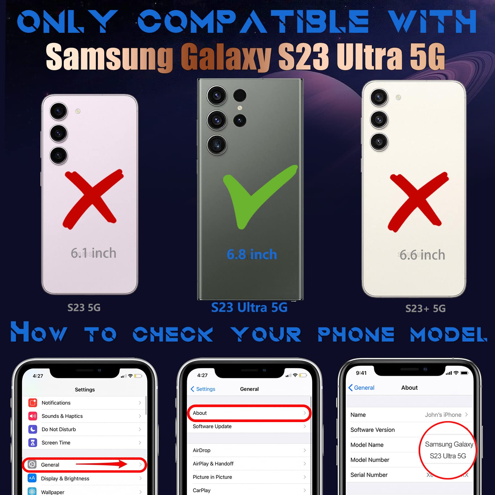 **Samsung Galaxy S23 Ultra Case - Astronaut Design, 6D Kickstand, Purple Girly Phone Cover for Women & Girls | Protective & Stylish for Daily Use, Work & Travel**