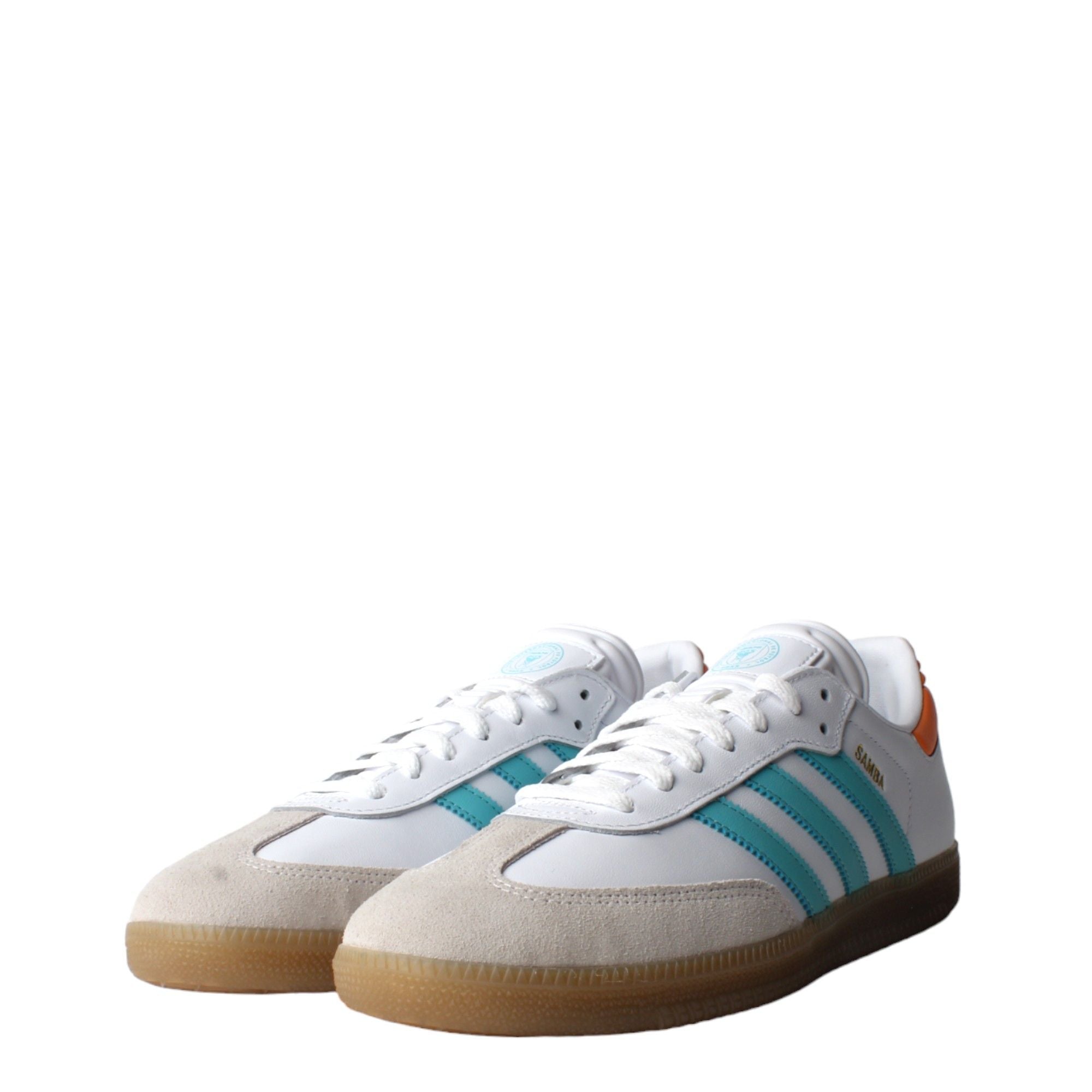 Adidas Men's Samba Inter Miami Soccer Shoes - White/Easy Mint/Pink - Comfortable Football Cleats for Training & Match Play