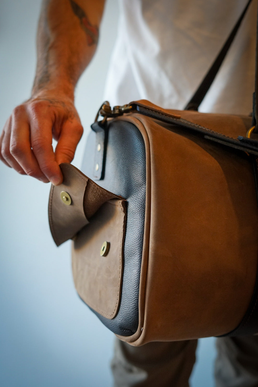 Premium Weekend Warrior Backpack - Two Tone Rebel Rust & Pebbled Black Accents - Perfect for Travel, Work & Outdoor Adventures