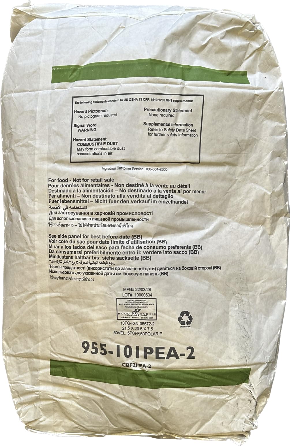 Organic Pea Protein Powder 44 lb - Plant-Based Vegan Protein Isolate for Smoothies, Baking & Meal Replacement - Unflavored, Gluten-Free, Easy Digest - Resealable Bulk Pouch for Athletes & Fitness Enthusiasts