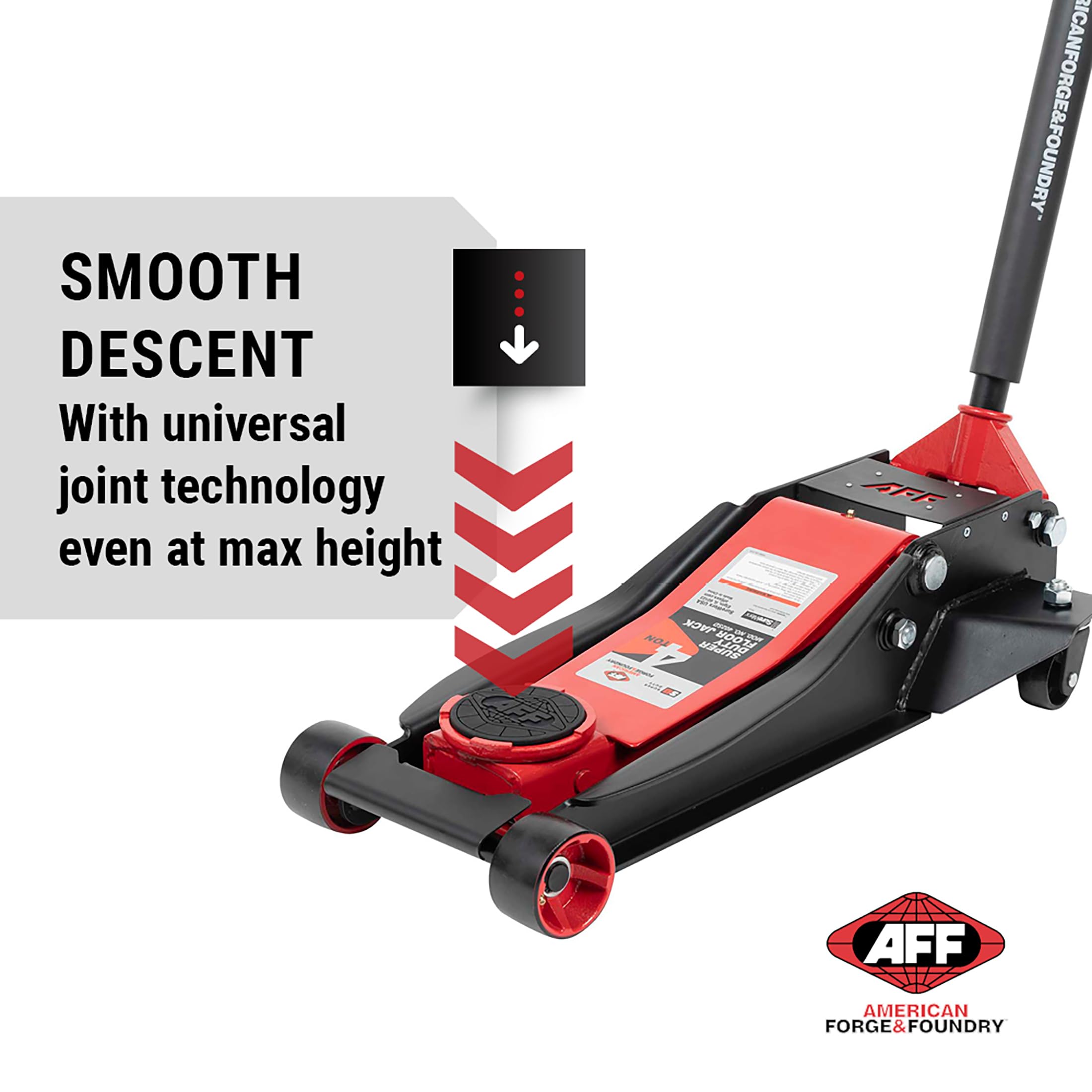 4 Ton Low Profile Floor Jack - Heavy Duty Hydraulic Car Jack for Lightning Fast Lifting - Ideal for Garage, Auto Repair & DIY Car Maintenance
