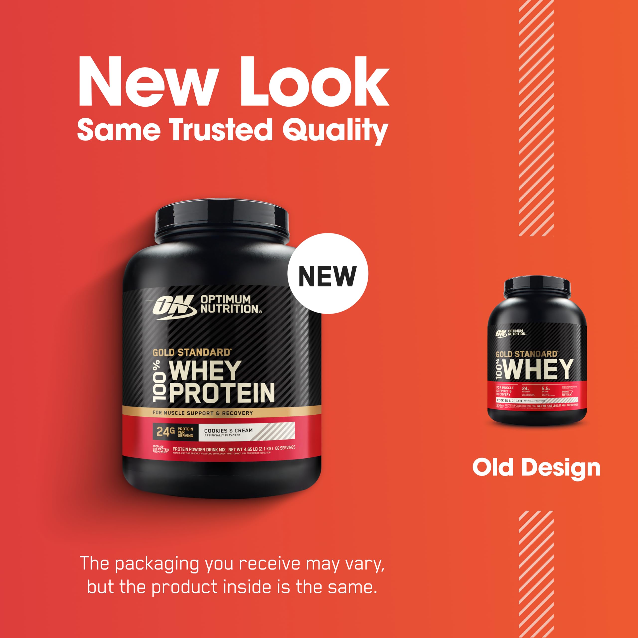 Optimum Nutrition Gold Standard 100% Whey Protein Powder - Cookies & Cream Flavor, 5lb Muscle Building Supplement for Post-Workout Recovery & Weight Management | Gym, Fitness & Bodybuilding Essential