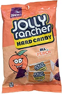 Jolly Rancher All Peach Hard Candy - 7 Oz (2 Pack) | Sweet & Tangy Peach Flavored Candy for Parties, Office Snacks & Road Trips