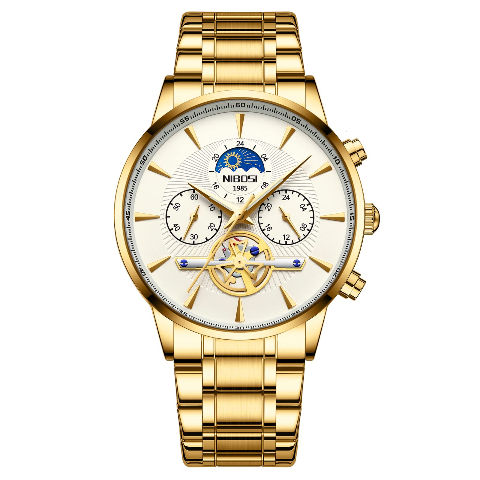 NIBOSI Women's Rose Gold Diamond Analog Watch - Luxury Quartz Dress Watch for Ladies - Waterproof Fashion Wristwatch - Perfect for Office, Party & Everyday Wear