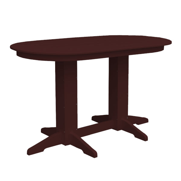 Modern Oval Counter Table for Kitchen & Bar - Stylish Dining & Entertaining Solution - Perfect for Breakfast Nook, Kitchen Island or Home Bar Setup