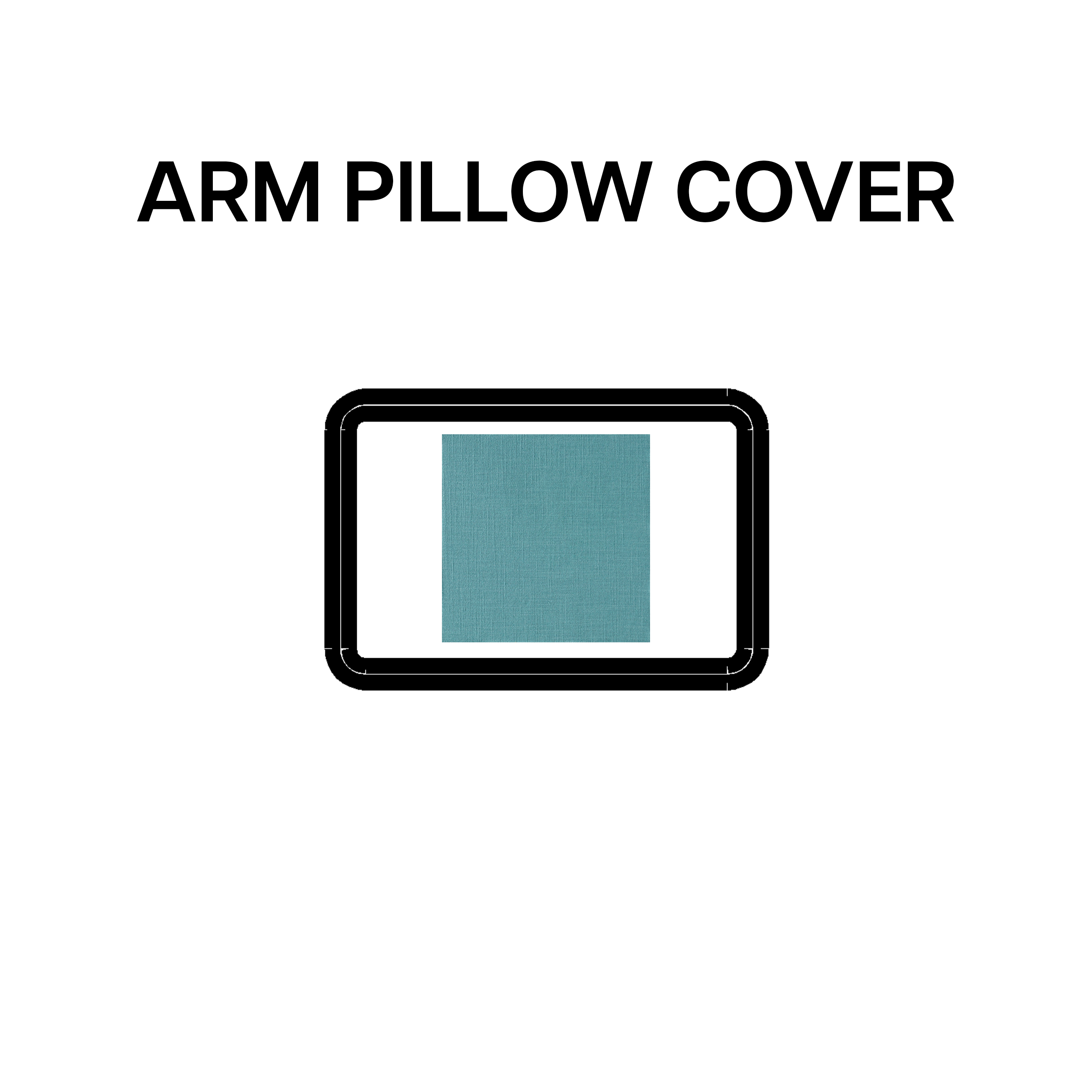 Blue Lagoon BP 639 Arm Pillow Cover - Soft & Comfortable Support for Arms & Neck - Perfect for Reading, Traveling, or Watching TV in Bed