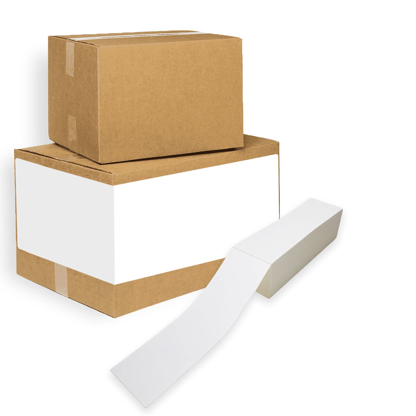 AMZ White Direct Thermal Label Paper, 4 x 13 Inches - 2000 Pack Thermal Shipping Labels for Printing - Self-Adhesive Thermal Printer Labels - Temperature-Resistant Barcode Labels for Shipping, Packaging & Logistics (Ideal for E-commerce, Warehousing & Inventory Management)