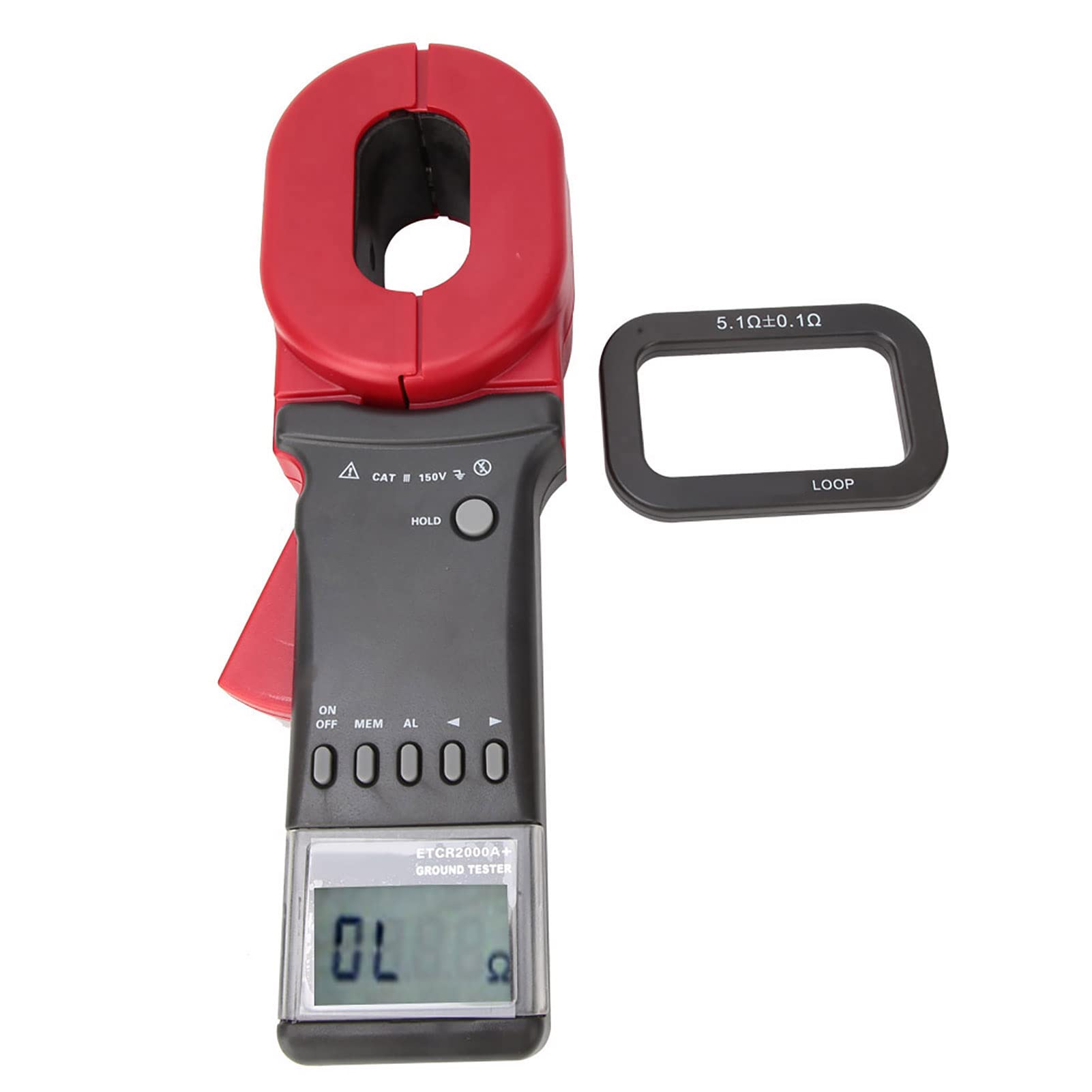 ETCR2000A+ Digital Clamp Meter - Earth Ground Resistance Tester with LCD Display | Accurate Soil Resistance Measurement for Electrical Safety Testing | Ideal for Electricians, Engineers & DIY Home Projects