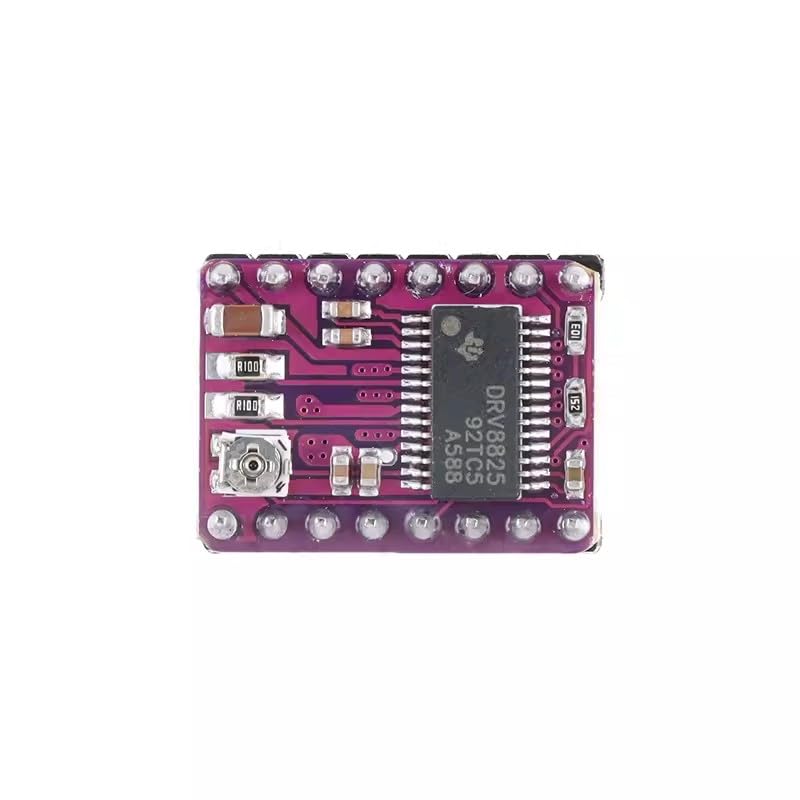 10Pcs DRV8825 Stepper Motor Driver Modules with Heat Sink - Compatible with 3D Printers, RepRap, RAMPS1.4, StepStick - High Precision Purple Motor Drivers for DIY CNC, Robotics & Automation Projects