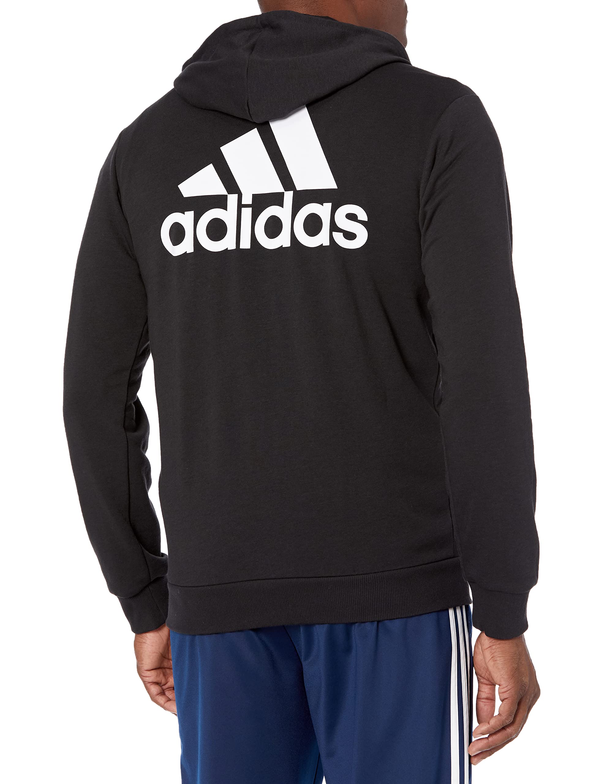 Adidas Men's Essentials French Terry Big Logo Track Jacket - Lightweight Athletic Hoodie for Running, Gym & Casual Wear
