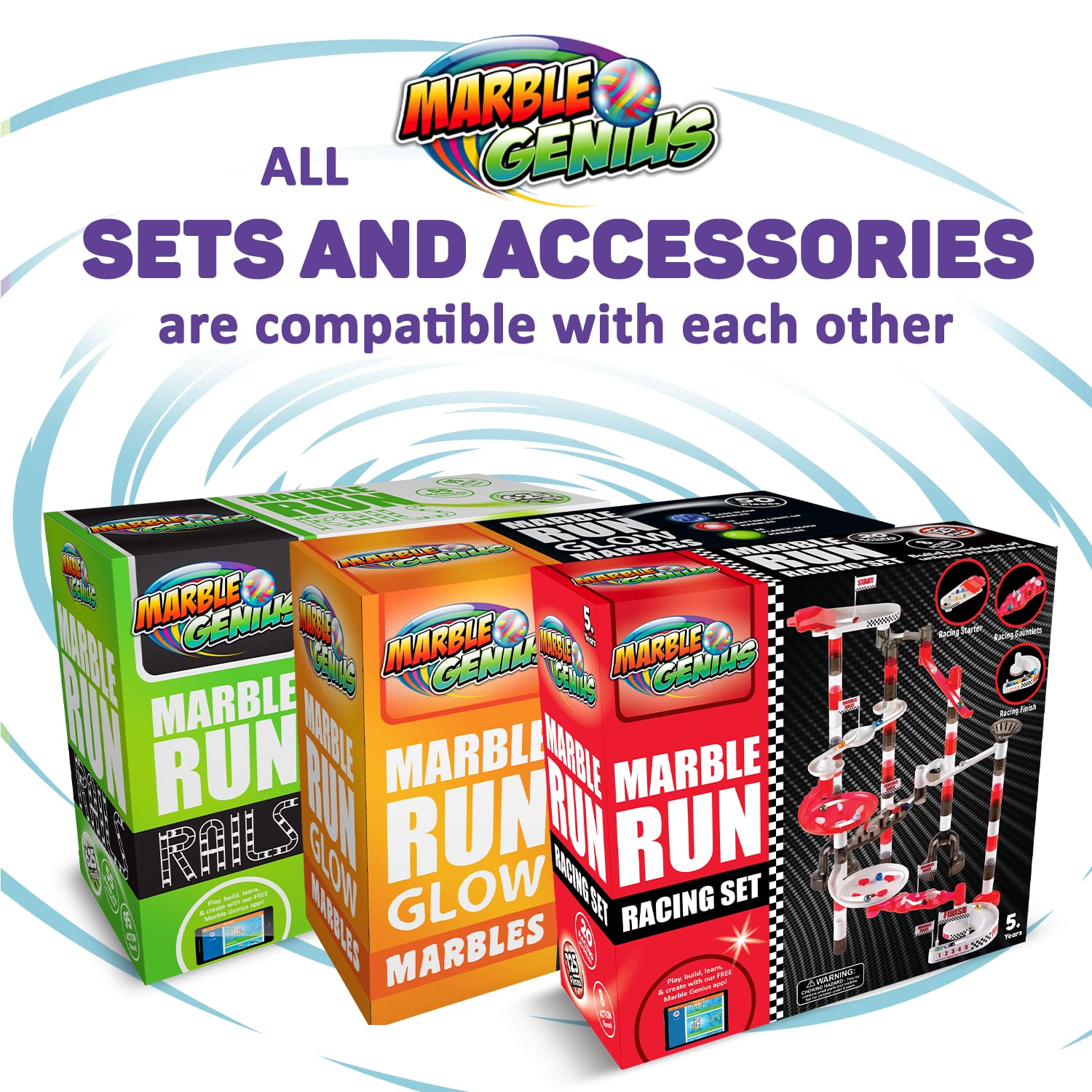 Marble Genius Marble Run Chain Lift Add-On Accessory – STEM Toy for Kids Ages 8+ | Automatic Marble Lift with 1 Piece Rail Track | Requires 2 AA Batteries | Perfect for Building Creative Marble Maze Sets at Home or Classroom STEM Activities