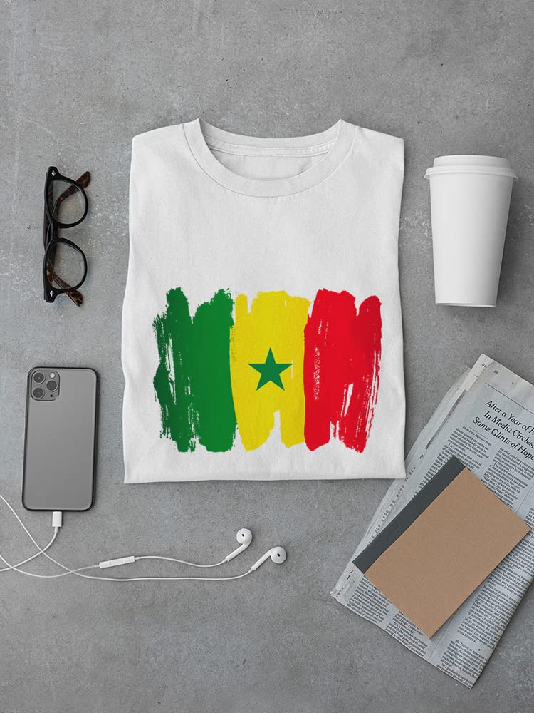 Smartprints Senegal Flag Paint T-Shirt for Men - Patriotic & Stylish Casual Wear for Sports, Travel & Everyday Outfits
