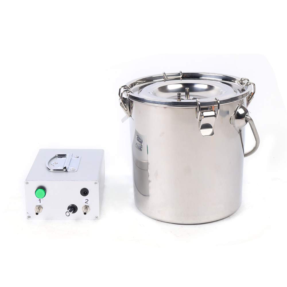 Electric Milking Machine for Goats & Sheep - 5L Portable Double Head Stainless Steel Milker with Vacuum-Pulse Pump - Perfect for Small Farms, Homesteads & Dairy Production - Easy to Use & Clean for Efficient Milking