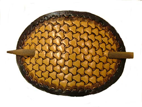 Elegant Leather Ponytail Barrette Hair Clip - Stylish Hair Accessory for Women & Girls - Perfect for Office, Parties & Everyday Wear