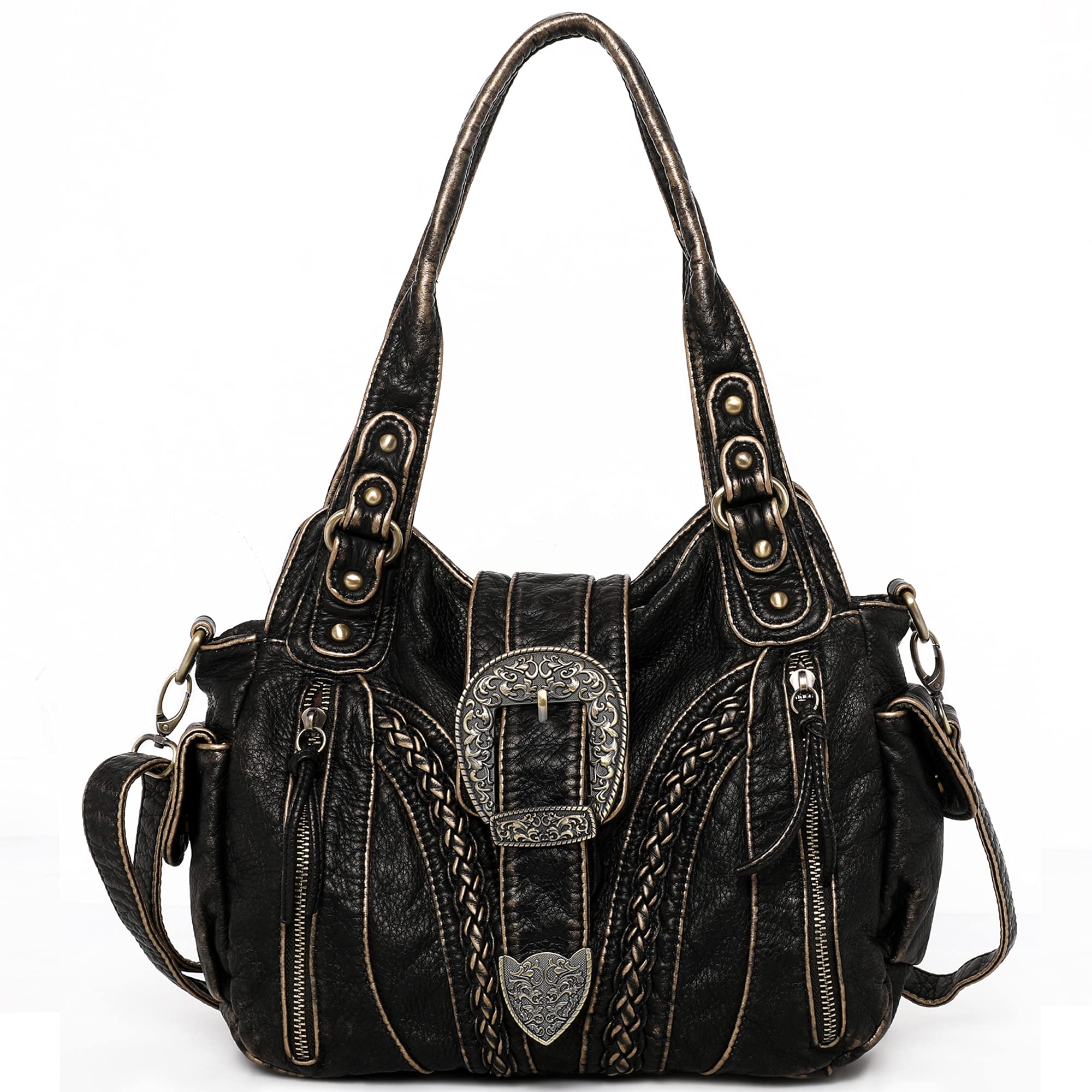 Montana West Leather Crossbody Bag for Women - Concealed Carry Purse for Everyday Use