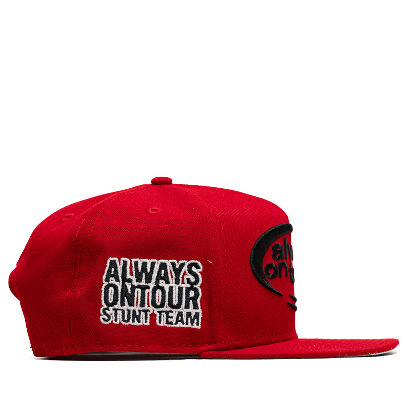 New Era 9FIFTY A-Frame Snapback Cap - Always On Tour Collection - Red Baseball Hat for Men & Women - Perfect for Sports, Streetwear & Casual Outfits