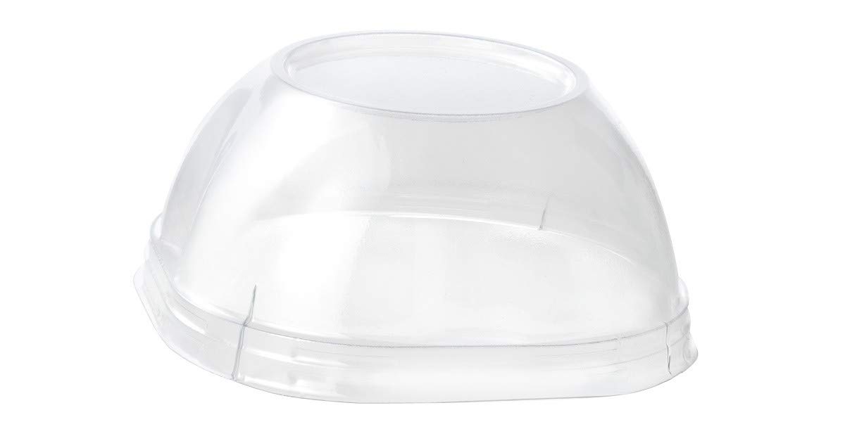 Clear Dome Lids for 16.9oz Ice Cream Cups - 50 Pack for Dessert Shops