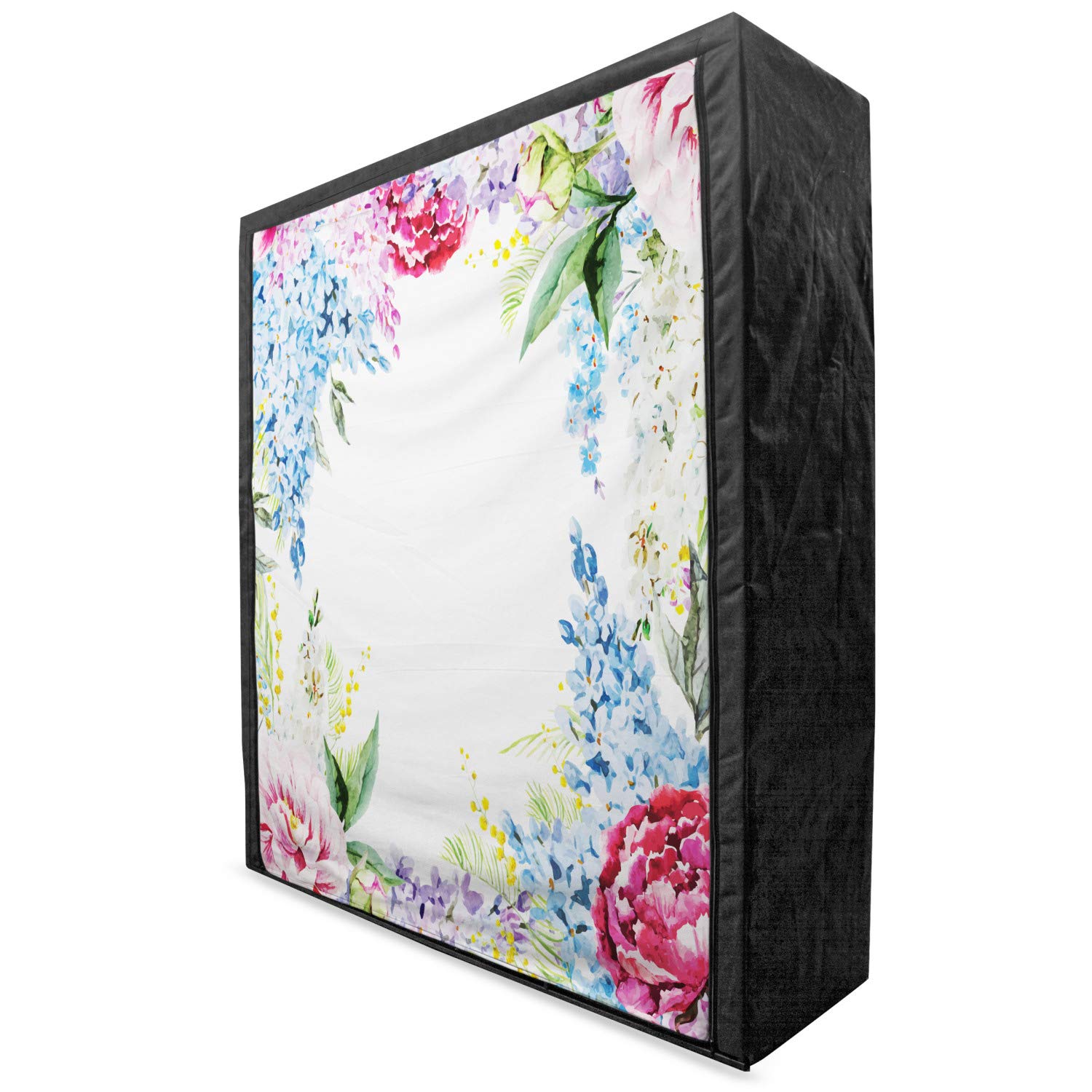 Ambesonne Floral Portable Fabric Wardrobe with Shelves - 59