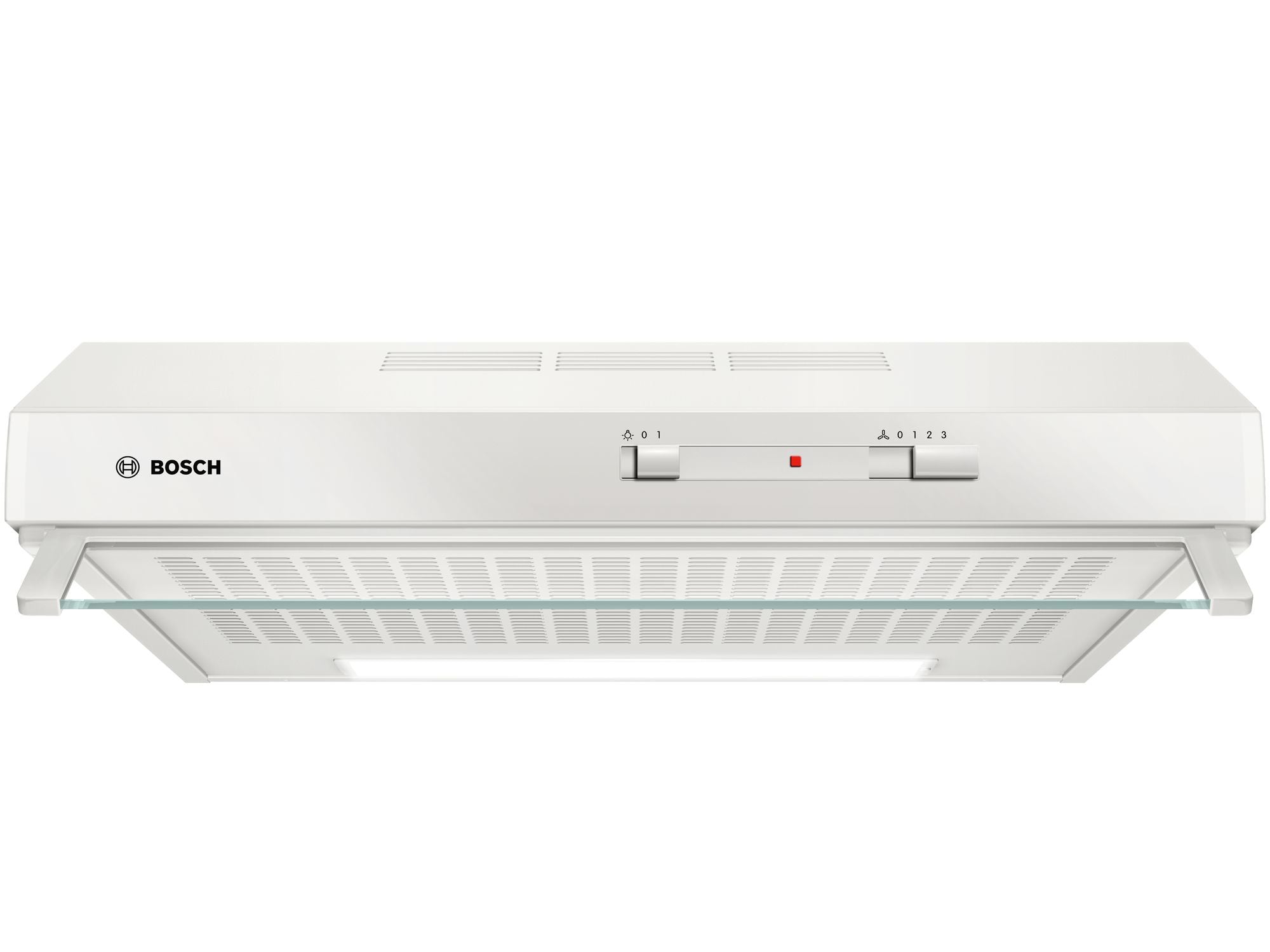 Bosch Series 2 60cm Under Cabinet Range Hood - Recirculation & Exhaust Air, LED Lighting, 3 Power Levels, Black (DUL62FA21) | Perfect for Modern Kitchens & Small Spaces