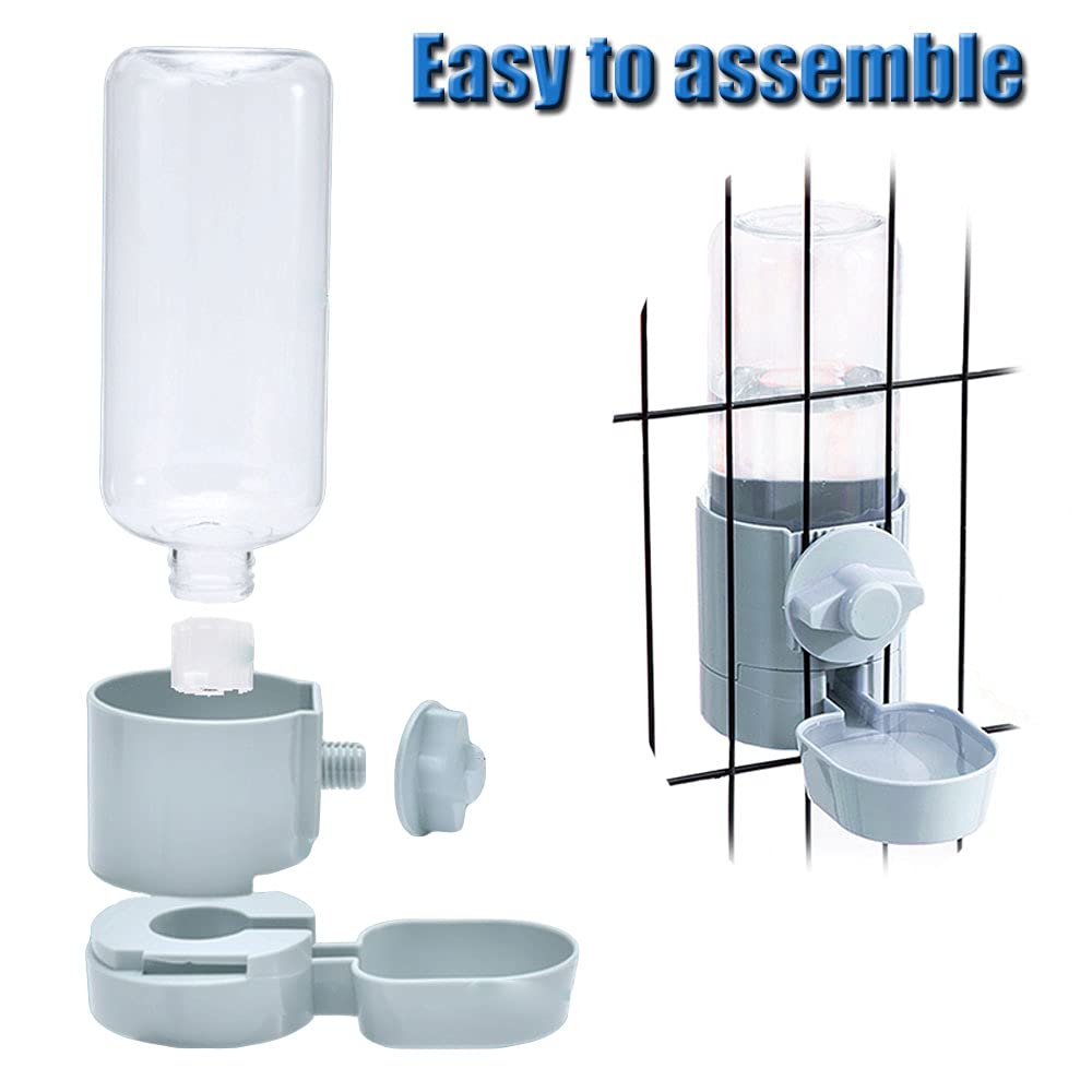 17oz Rabbit Water Bottle - Hanging Automatic Small Pet Water Dispenser for Bunny, Cat, Ferret - Perfect for Cages, Travel & Indoor Use