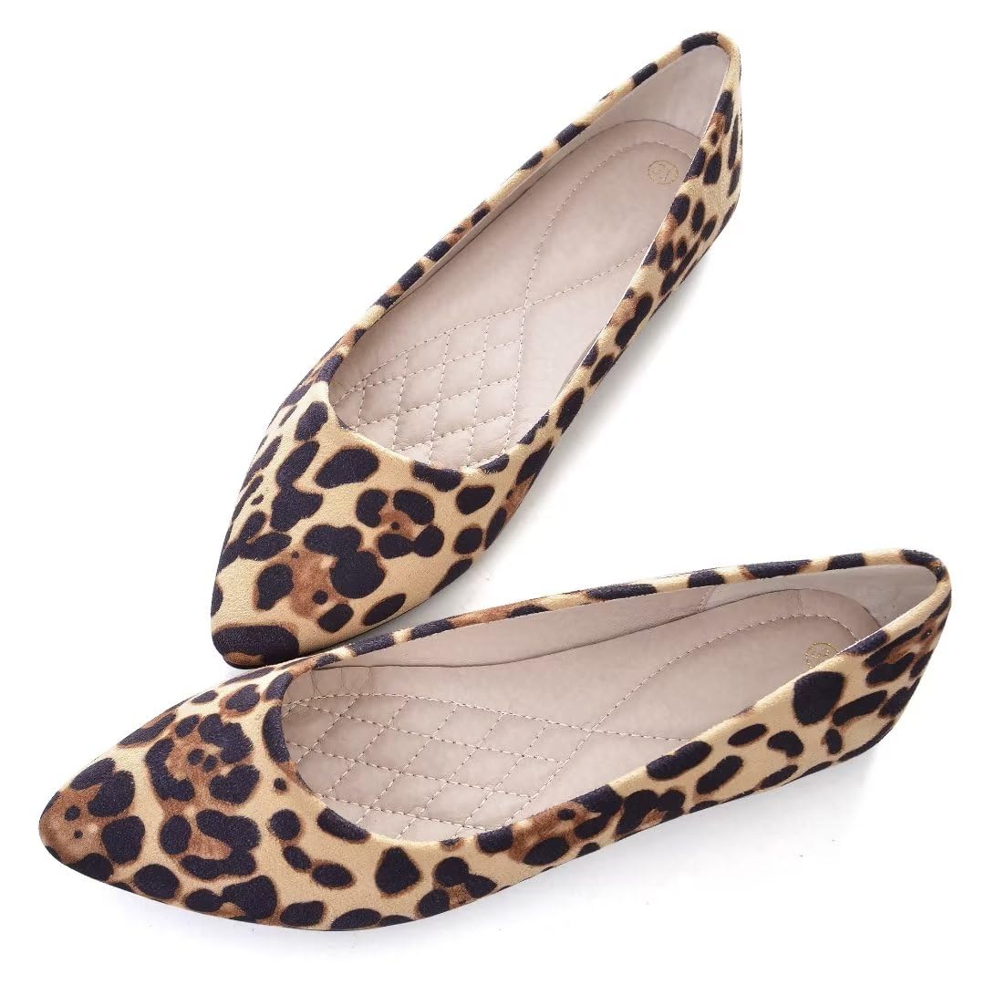Stunning Women's Cute Slip-On Ballet Flats - Soft Comfortable Pointed Toe Shoes for Work, Dance & Casual Wear