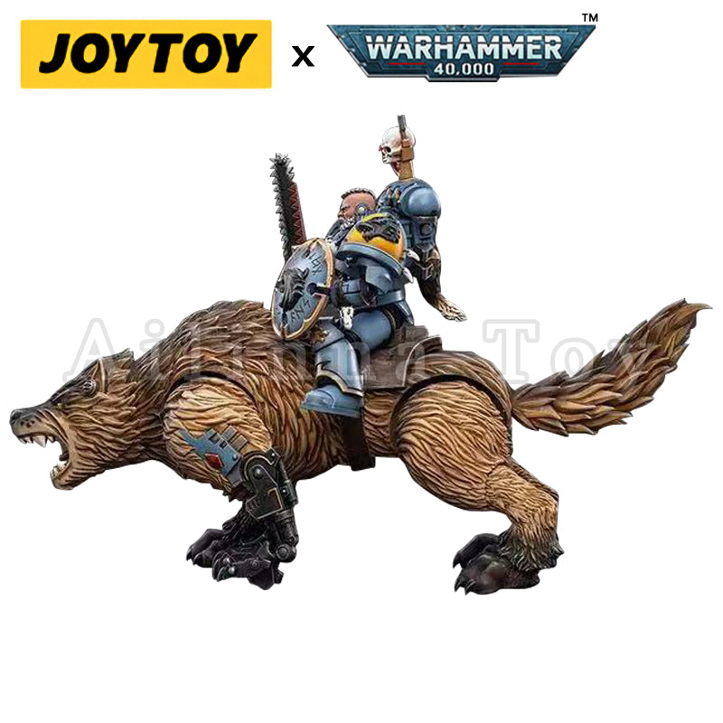 1/18 JOYTOY Warhammer 40K Space Wolves Thunderwolf Cavalry Bjane Action Figure - Collectible Miniature for Tabletop Gaming & Display