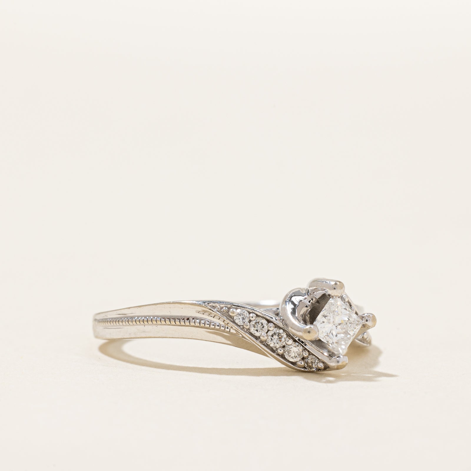 0.32ctw Princess Cut Diamond Ring - Size 6.75 | Elegant Solitaire Engagement Ring for Women | Perfect for Proposals, Anniversaries & Special Occasions