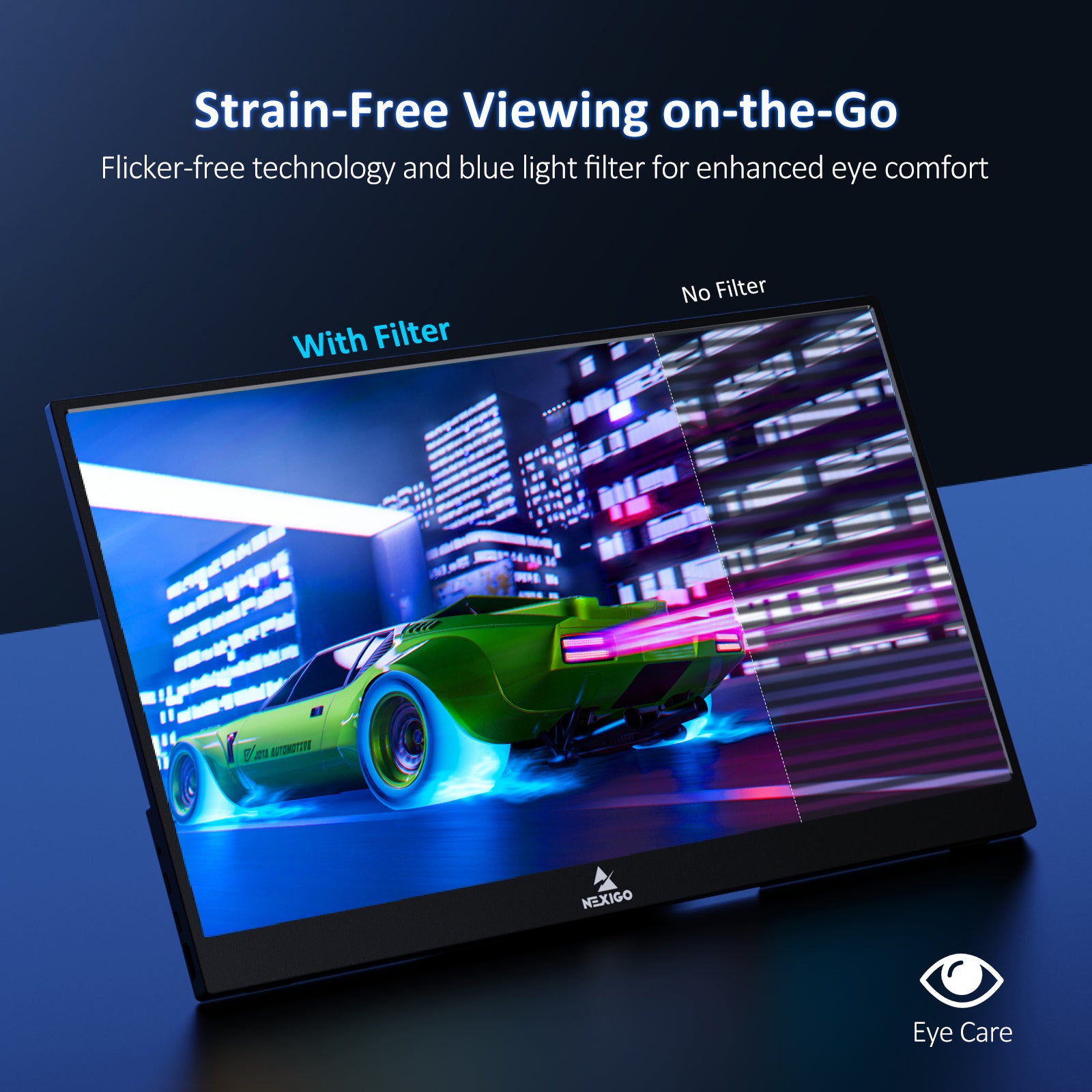 NexiGo NG17FGQ 17.3 Inch Portable Monitor with 300Hz Refresh Rate & Built-in Kickstand - Perfect for Gaming, Office Work, and Travel