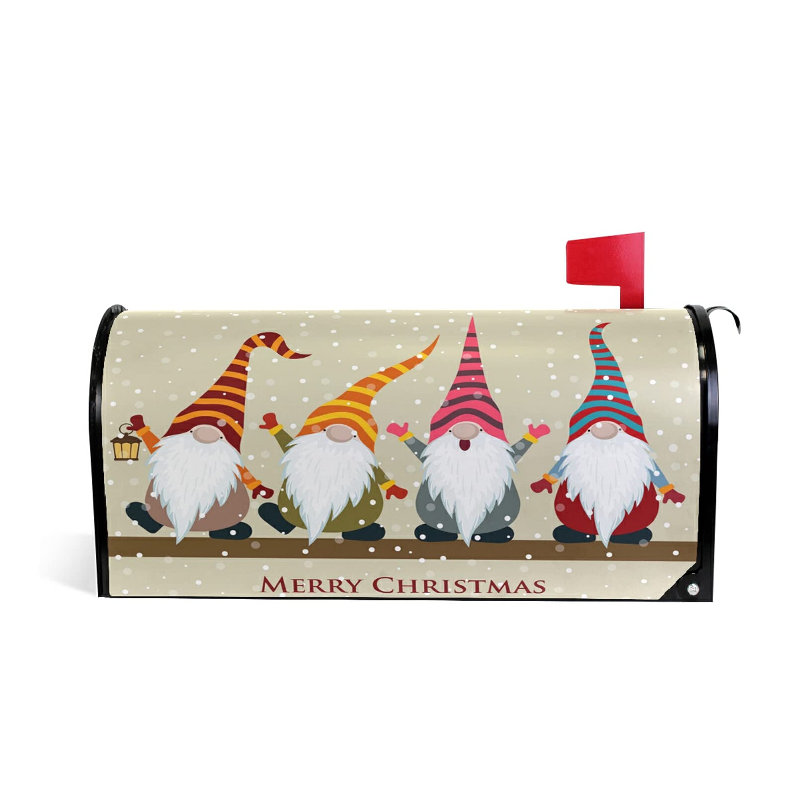 Senya Large Magnetic Christmas Gnomes Mailbox Cover - Oversized Outdoor Post Box Decor for Garden & Yard | Perfect for Holiday Season & Winter Home Decoration