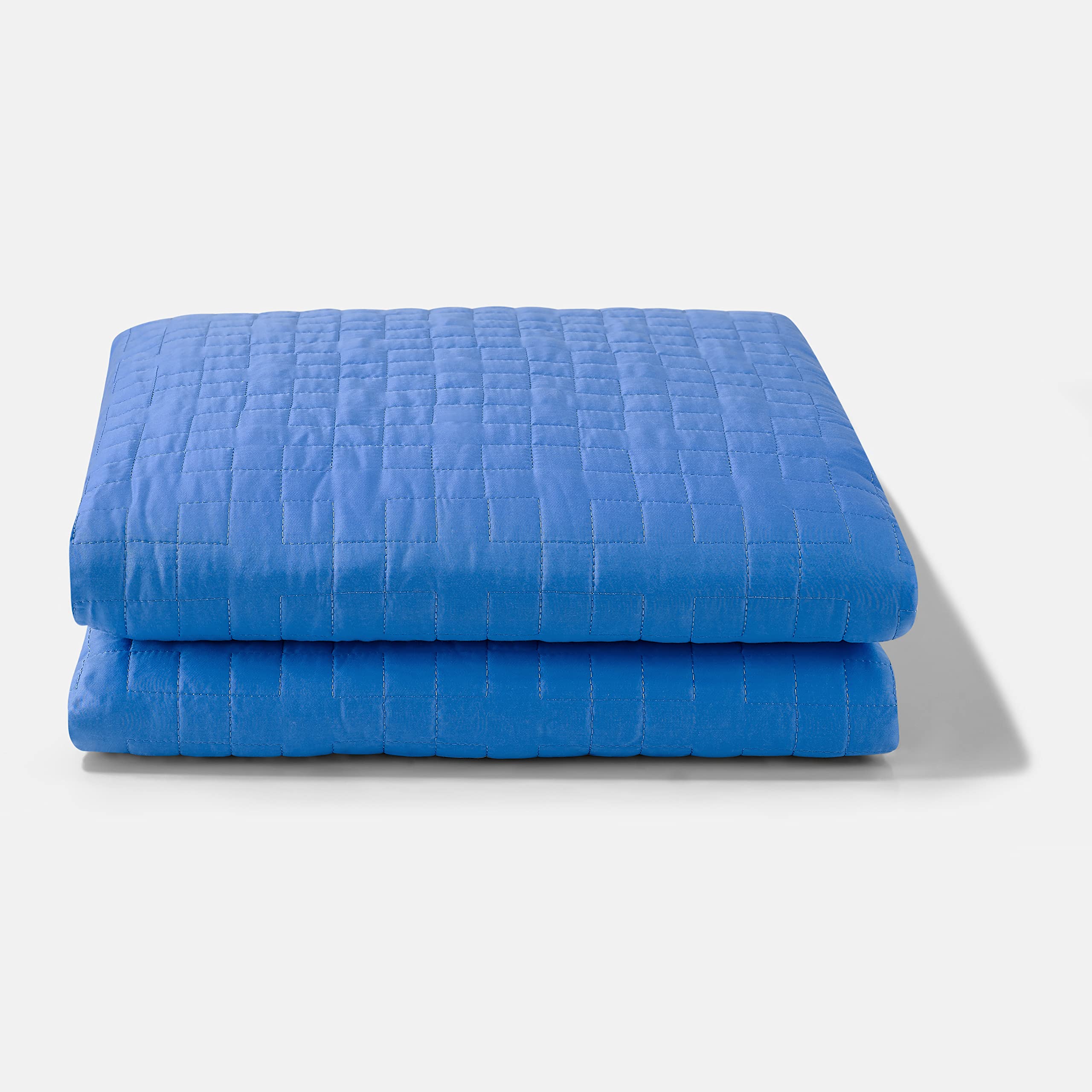 Upgraded Cooling Weighted Blanket for Adults - 15lbs Cerulean Blue Gravity Blanket, 48